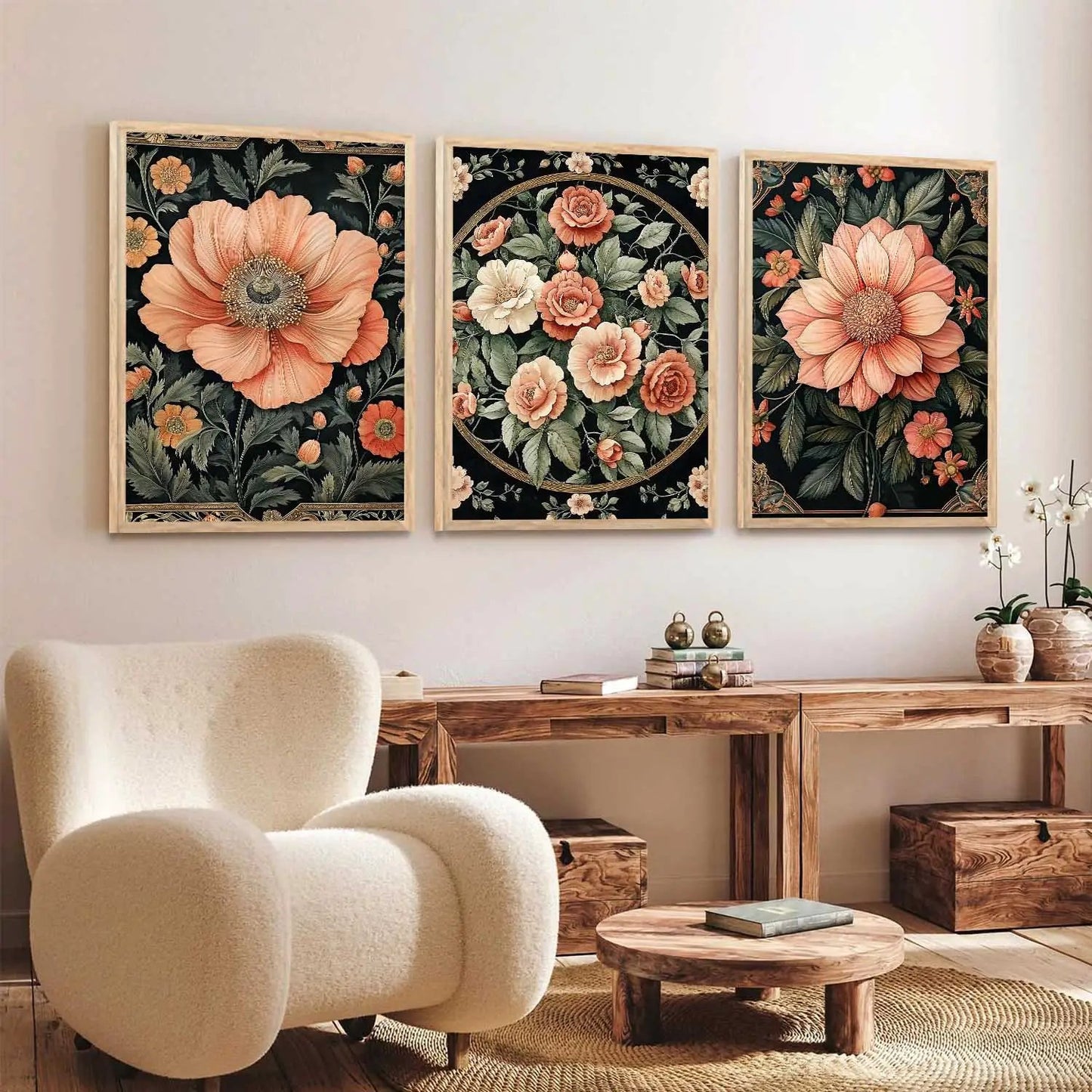Floral Wall Art Paintings for Living Room - Wall Poster With frames