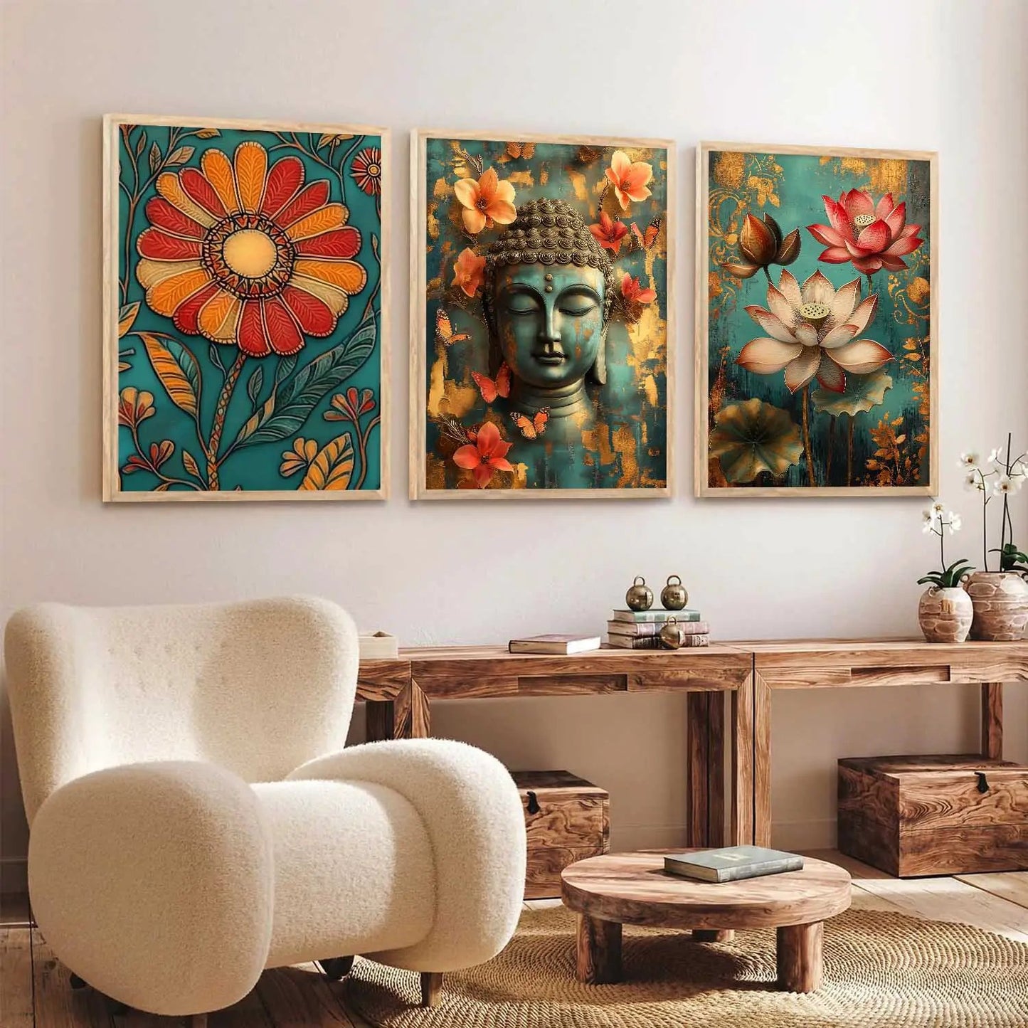 Traditional Wall Art Paintings for Living Room - Wall Poster With frames