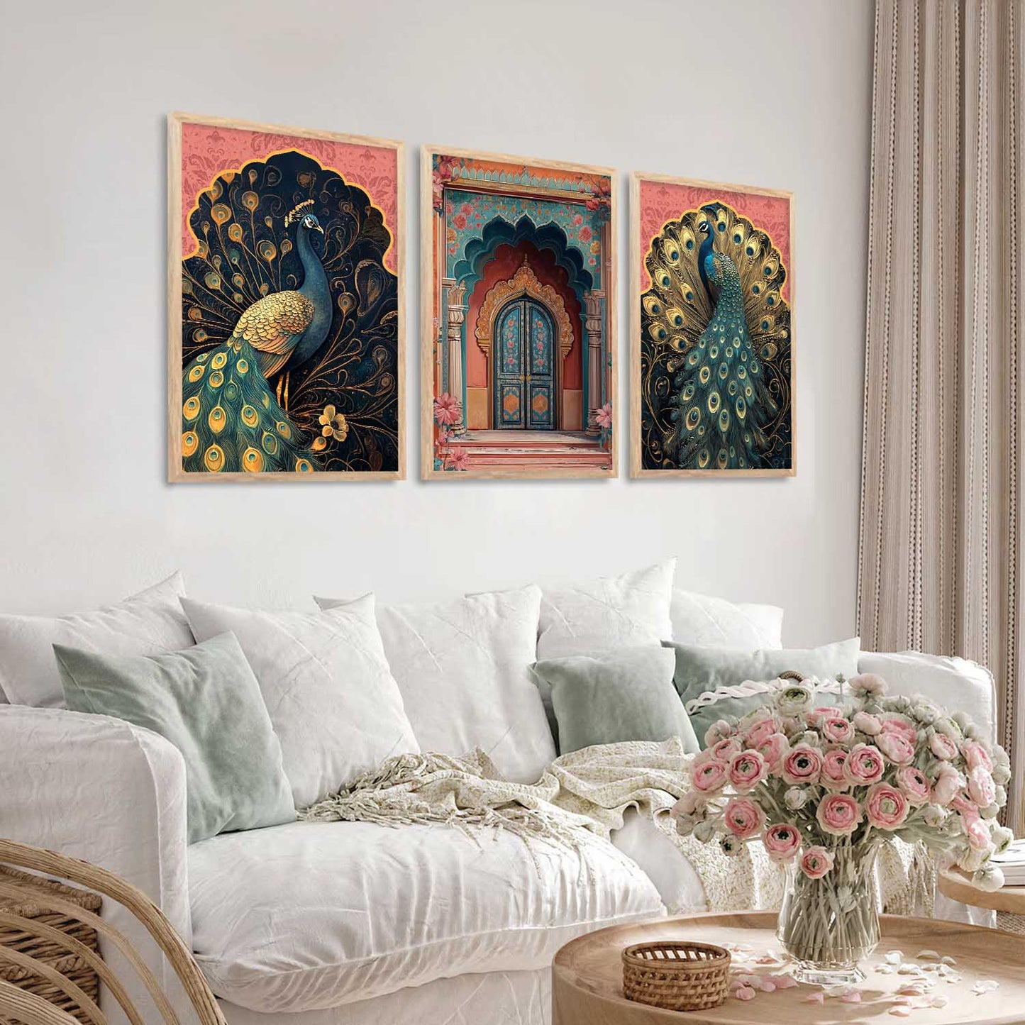 Madhubani Wall Art Paintings for Living Room - Wall Poster With frames