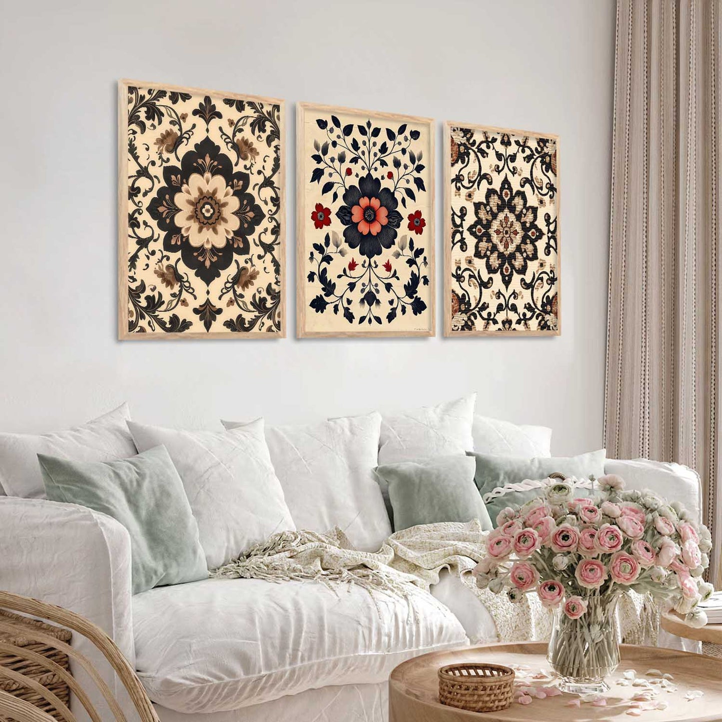 Floral Wall Art Paintings for Living Room - Wall Poster With frames