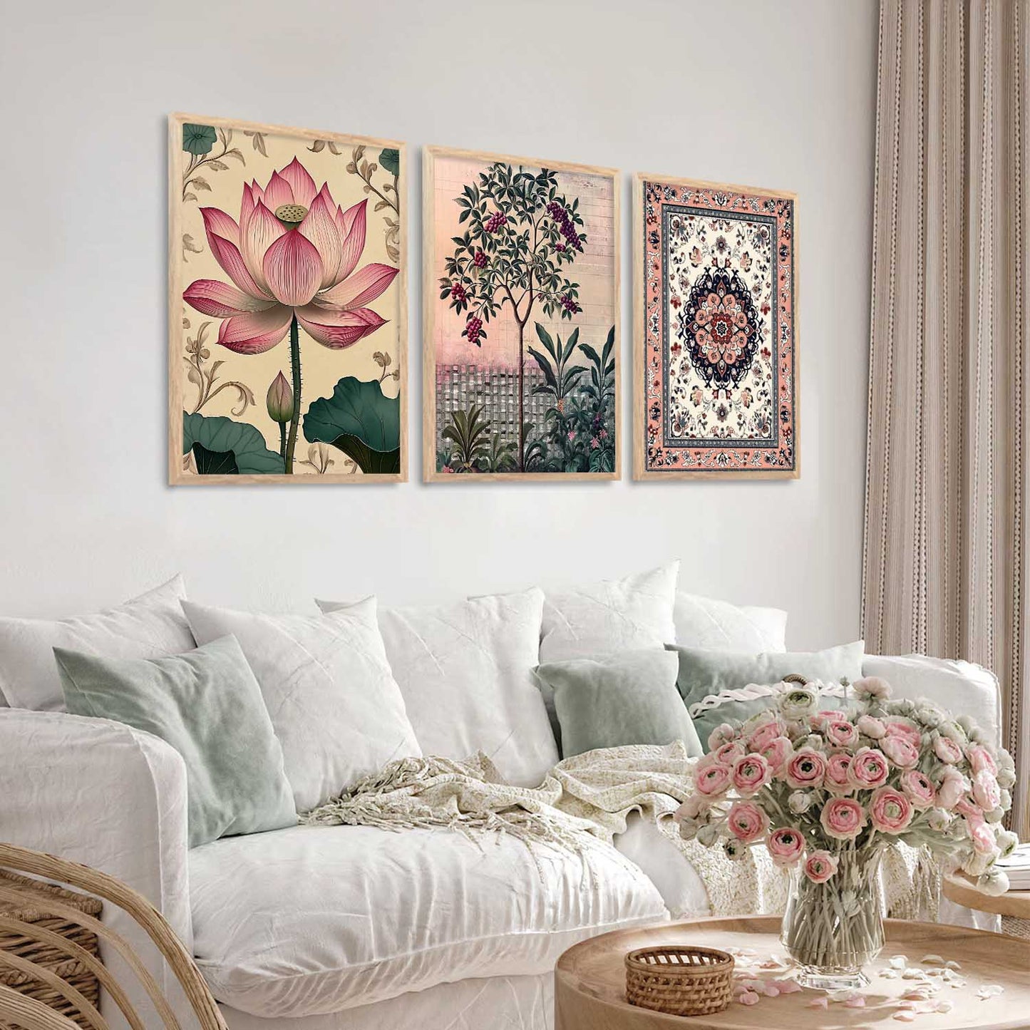 Floral Wall Art Paintings for Living Room - Wall Poster With frames