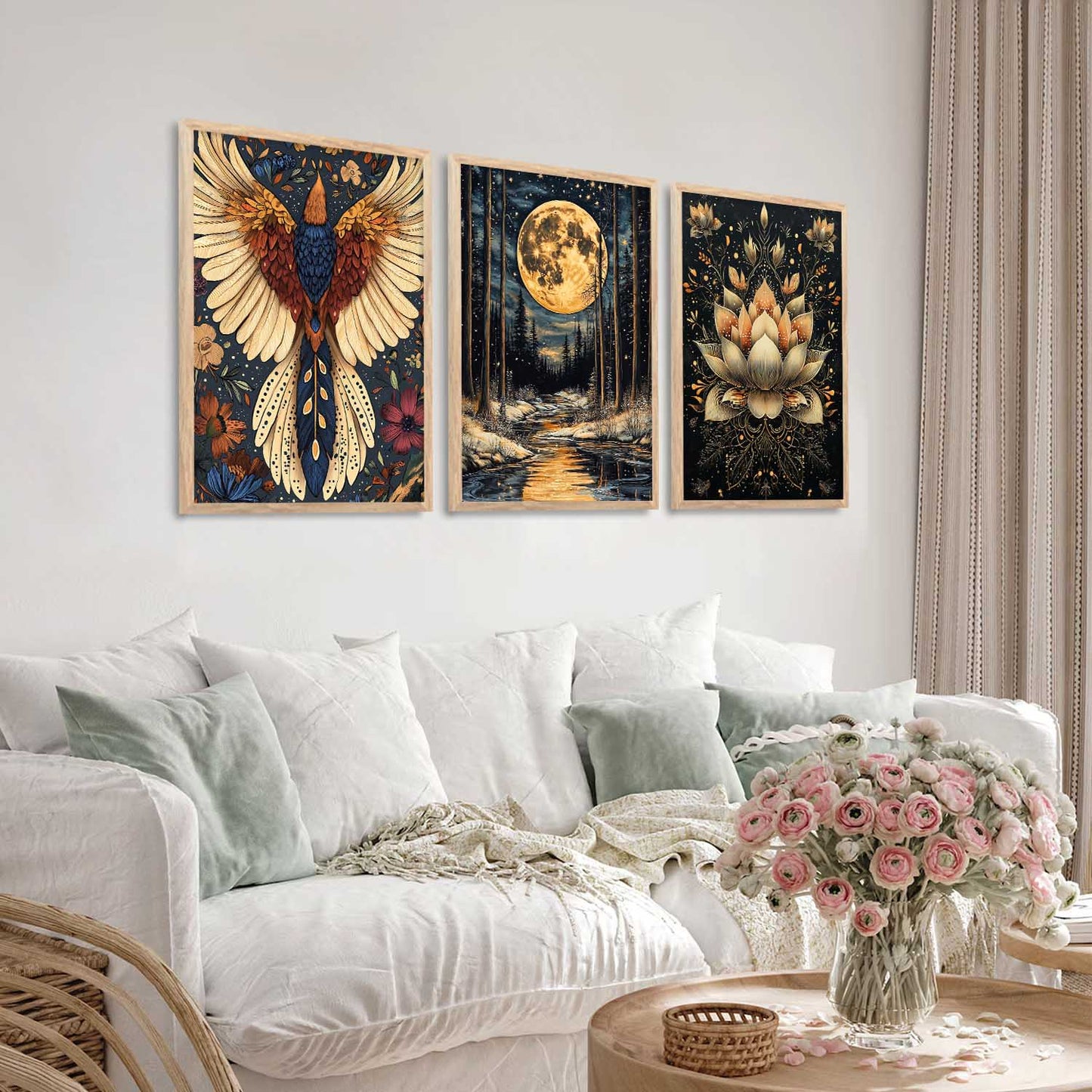 Traditional Wall Art Paintings for Living Room - Wall Poster With frames