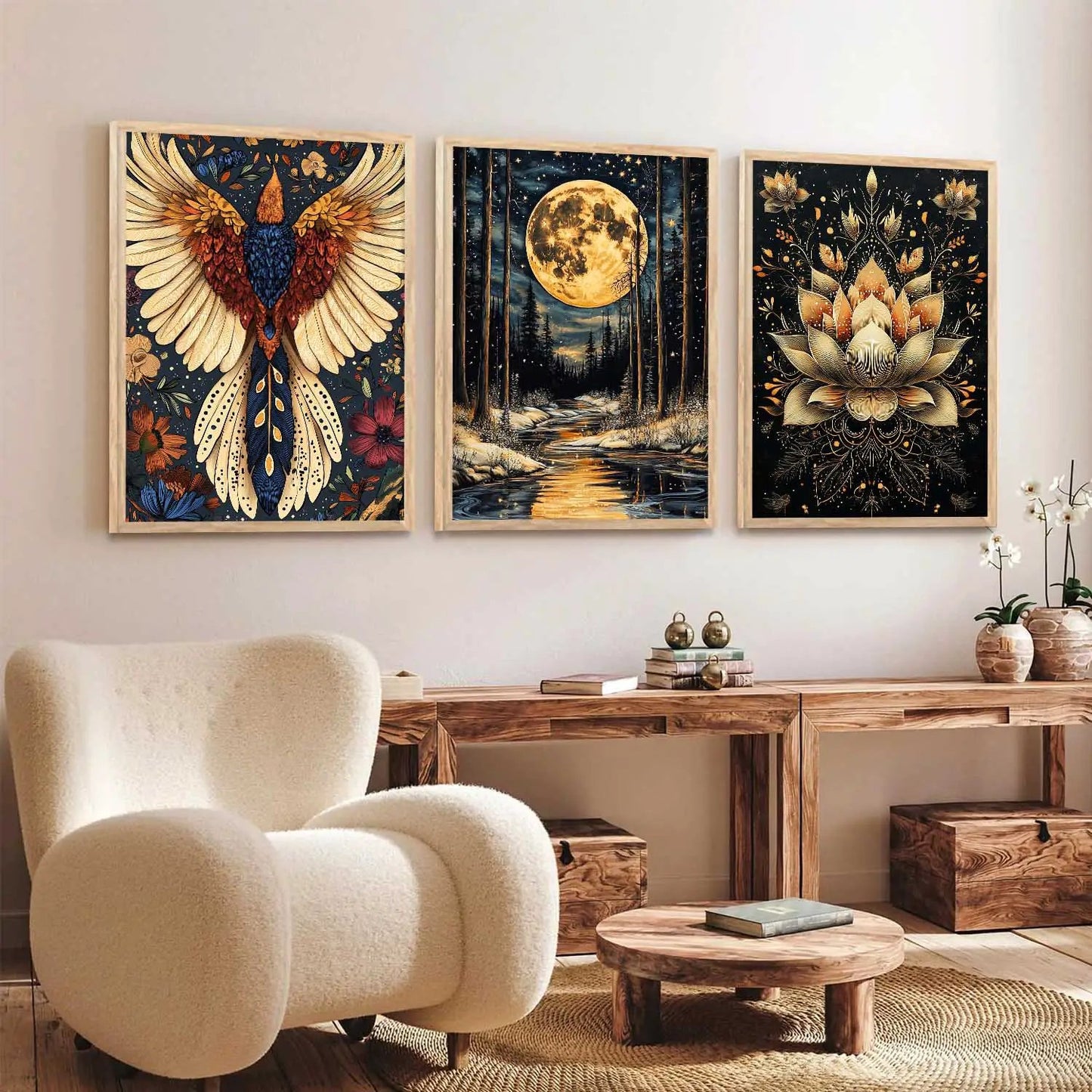 Traditional Wall Art Paintings for Living Room - Wall Poster With frames