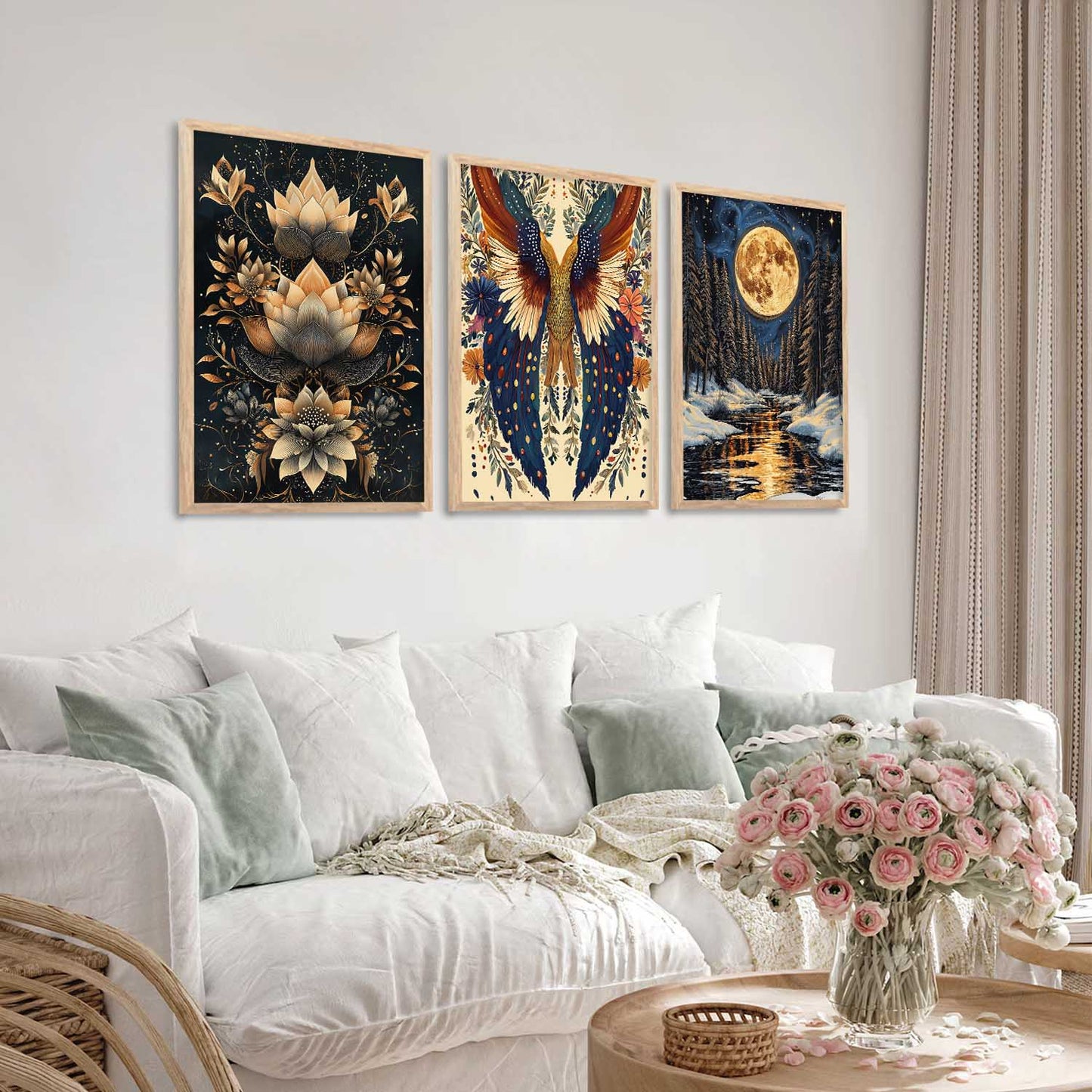 Traditional Wall Art Paintings for Living Room - Wall Poster With frames