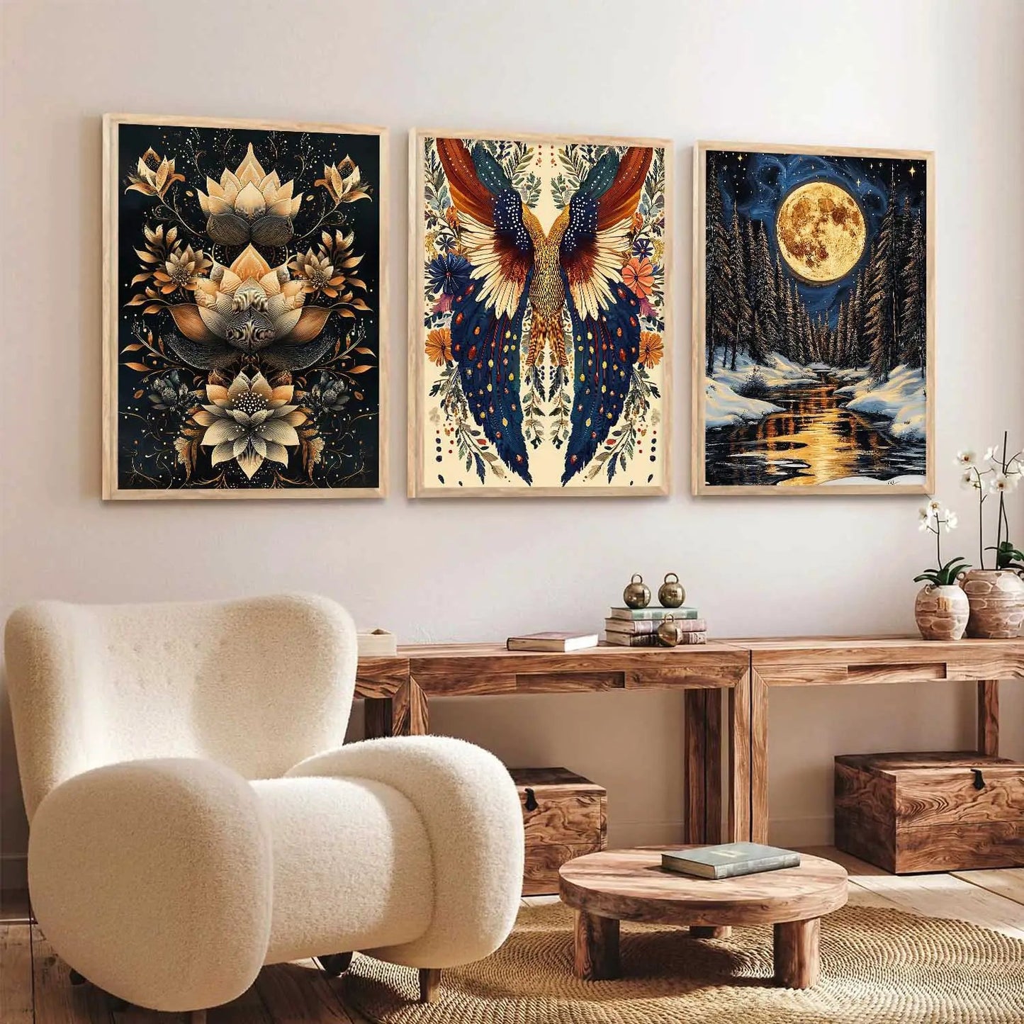 Traditional Wall Art Paintings for Living Room - Wall Poster With frames