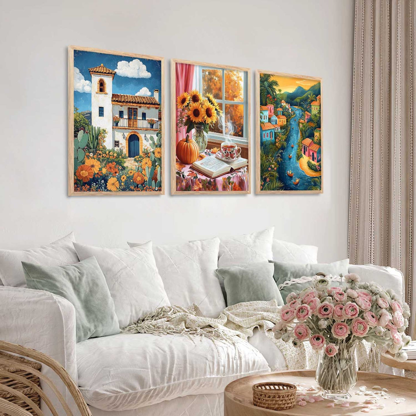 Traditional Wall Art Paintings for Living Room - Wall Poster With frames