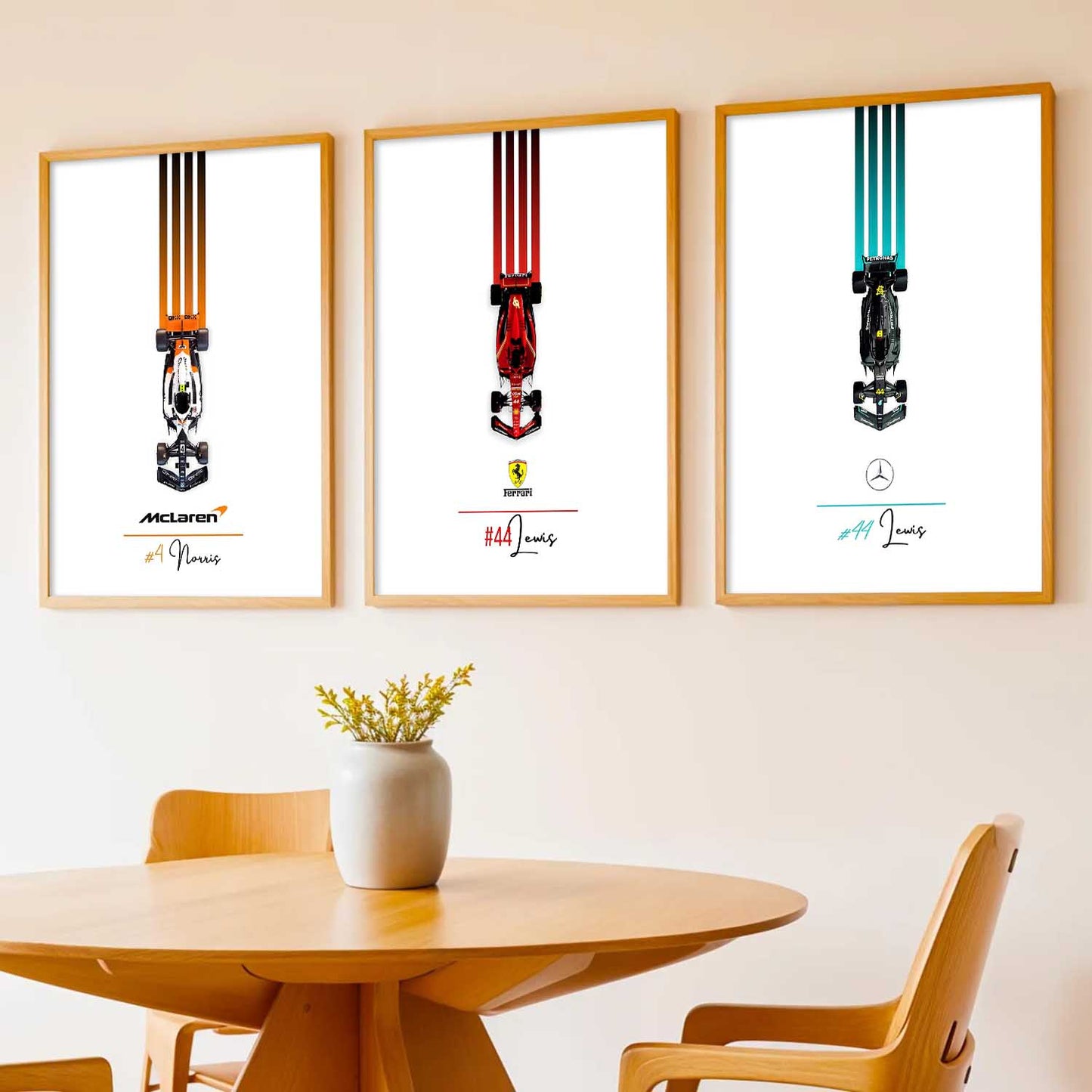 Big Formula 1 Cars Wall Art Paintings for Living Room Bedroom