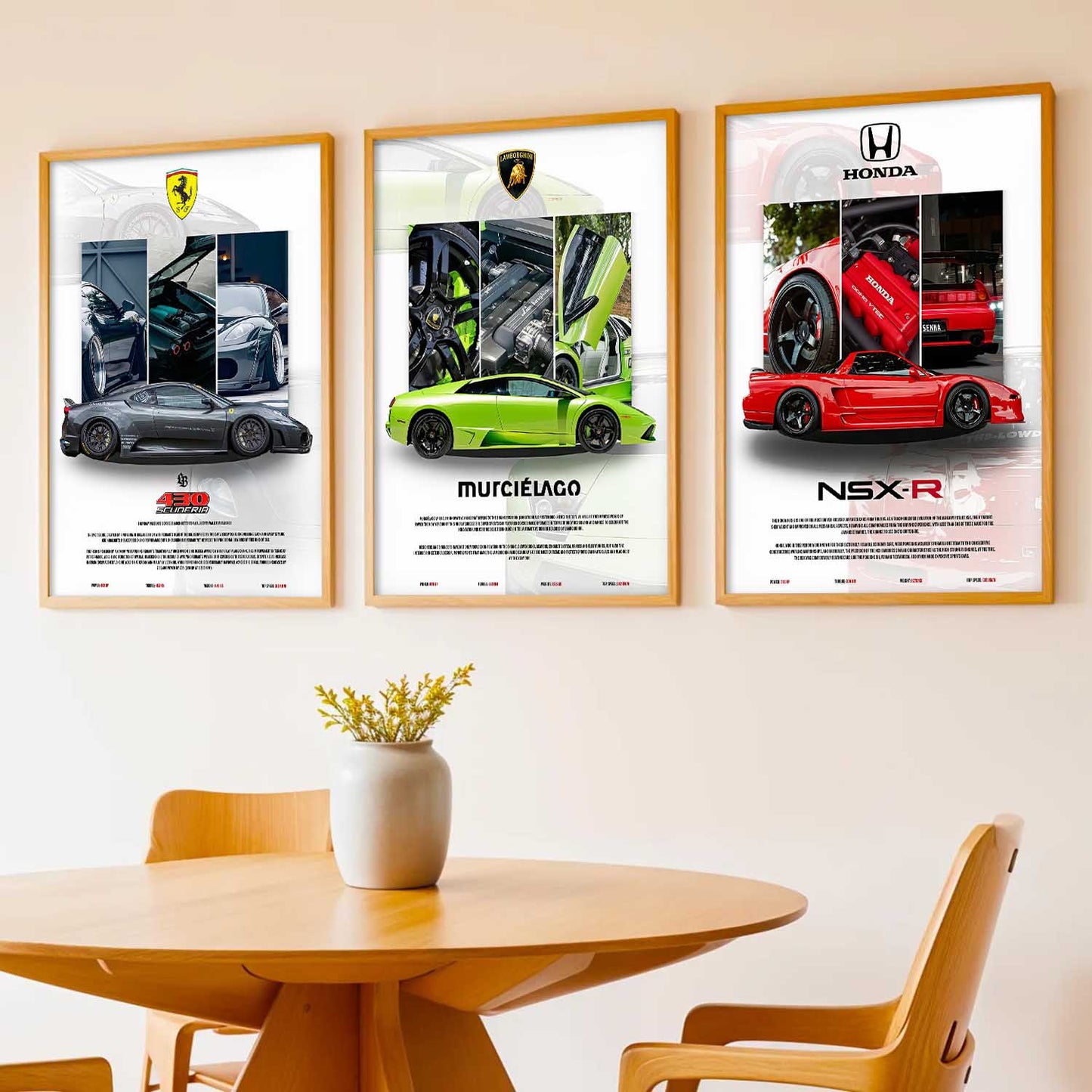 Big Lamborghini, Ferrari Cars Wall Art Paintings for Living Room Bedroom