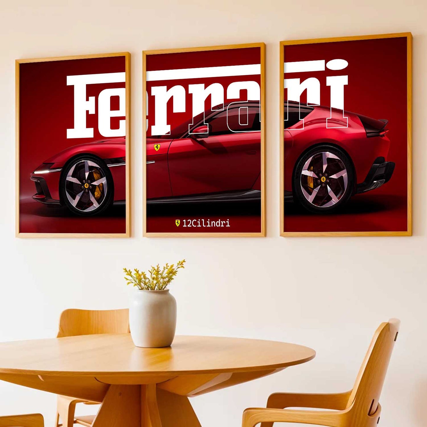 Big Ferrari Car Wall Art Paintings for Living Room Bedroom