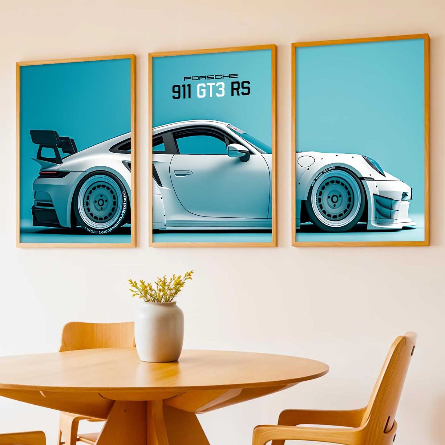 Big Porsche Car Wall Art Paintings for Living Room Bedroom