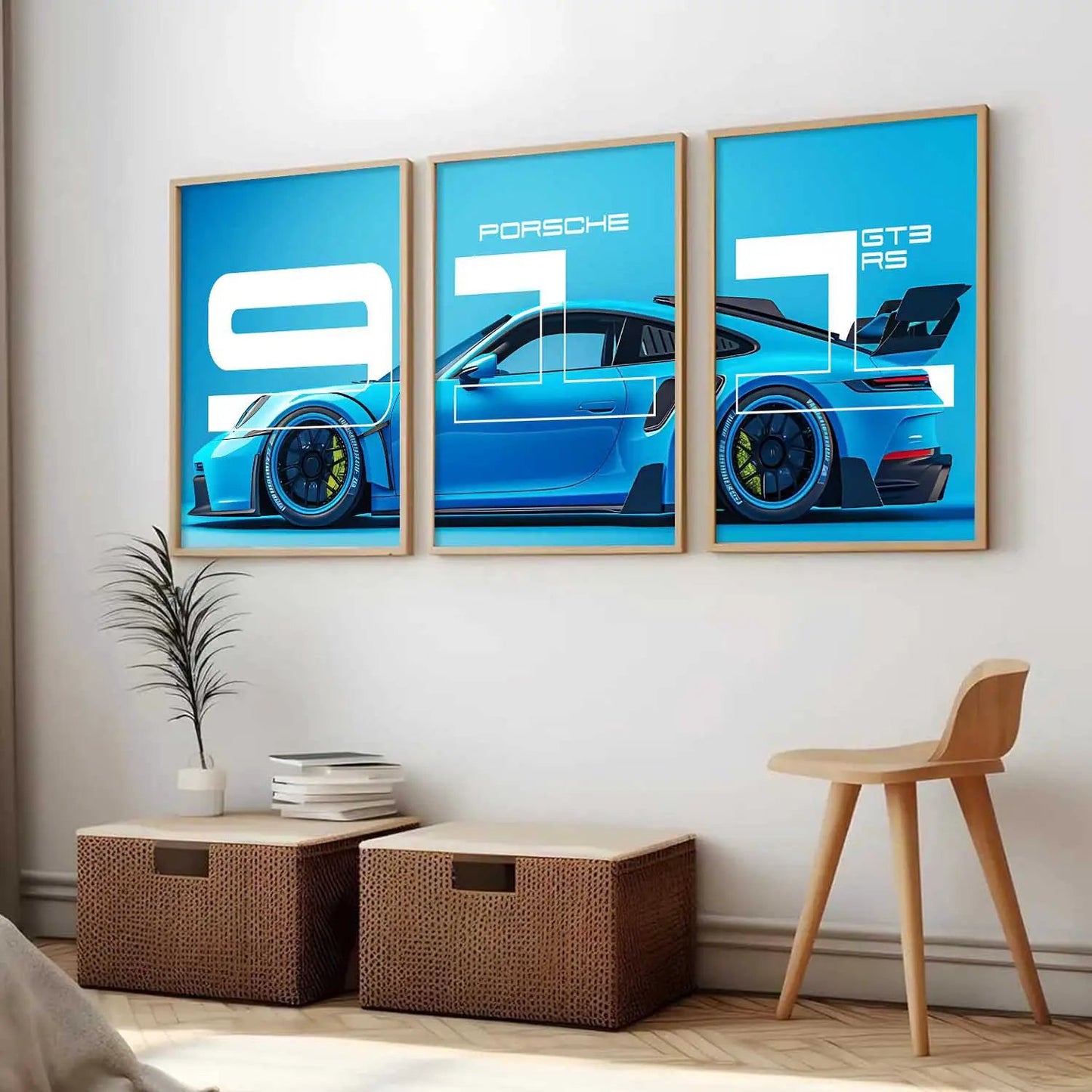Big Porsche Car Wall Art Paintings for Living Room Bedroom