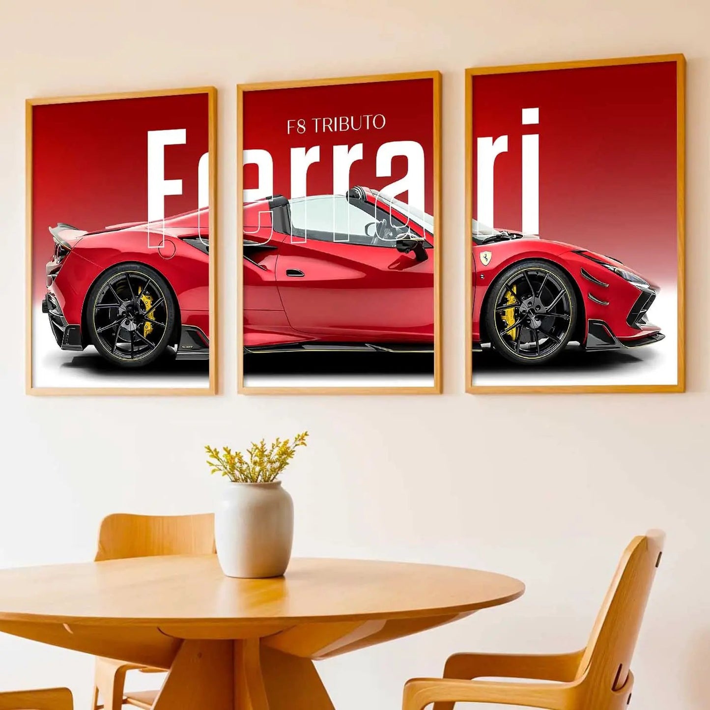 Big Farrari Car Wall Art Paintings for Living Room Bedroom