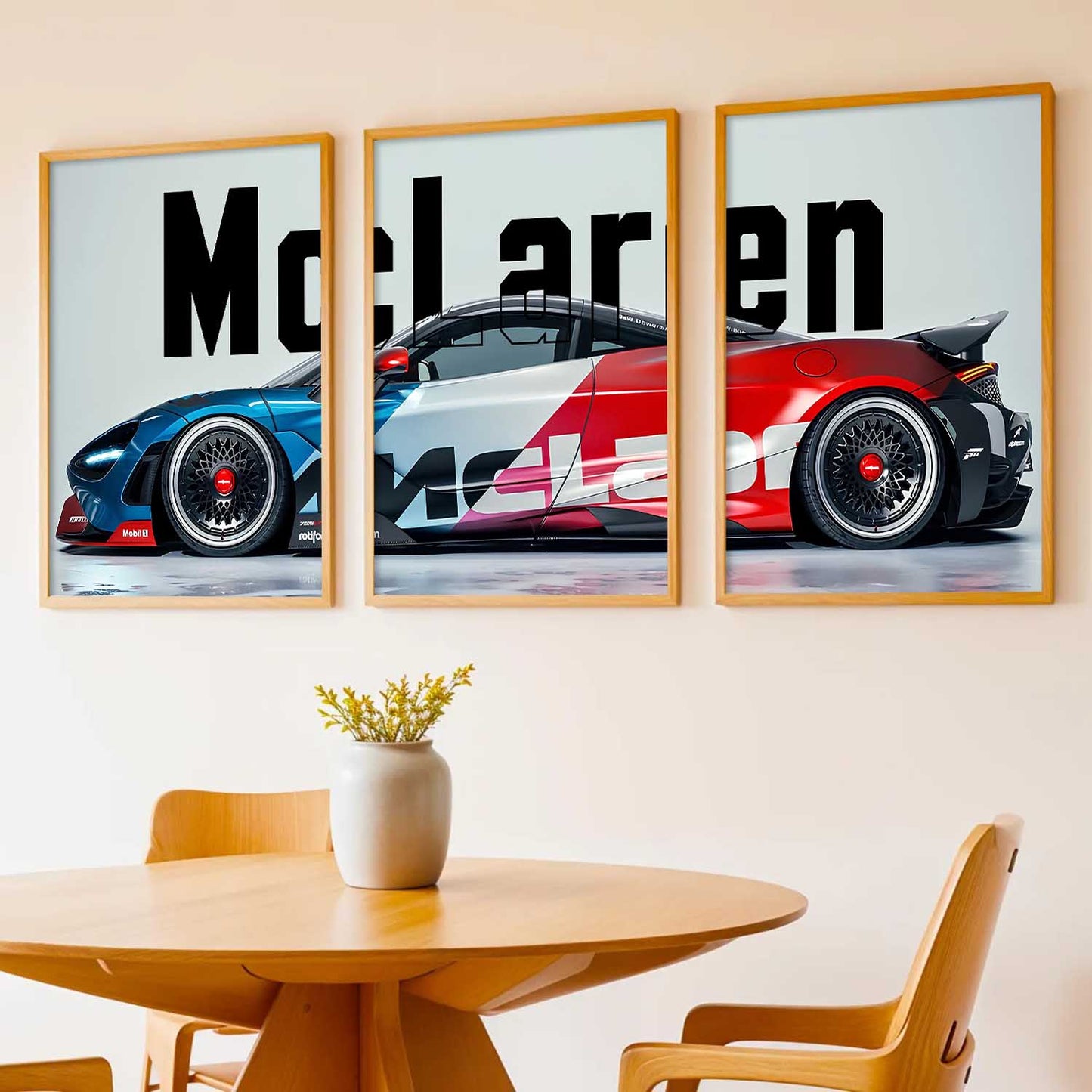 Big McLaren Car Wall Art Paintings for Living Room Bedroom