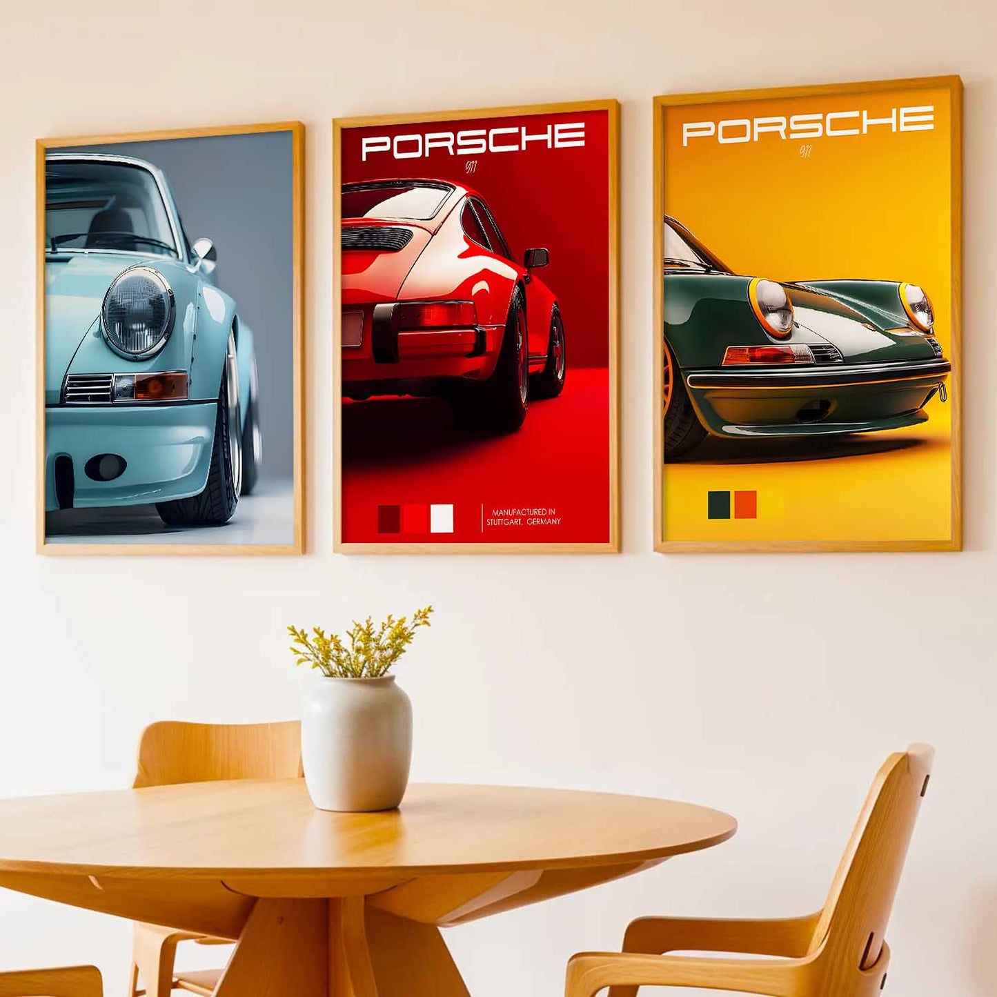 Big Porsche 911 Car Wall Art Paintings for Living Room Bedroom