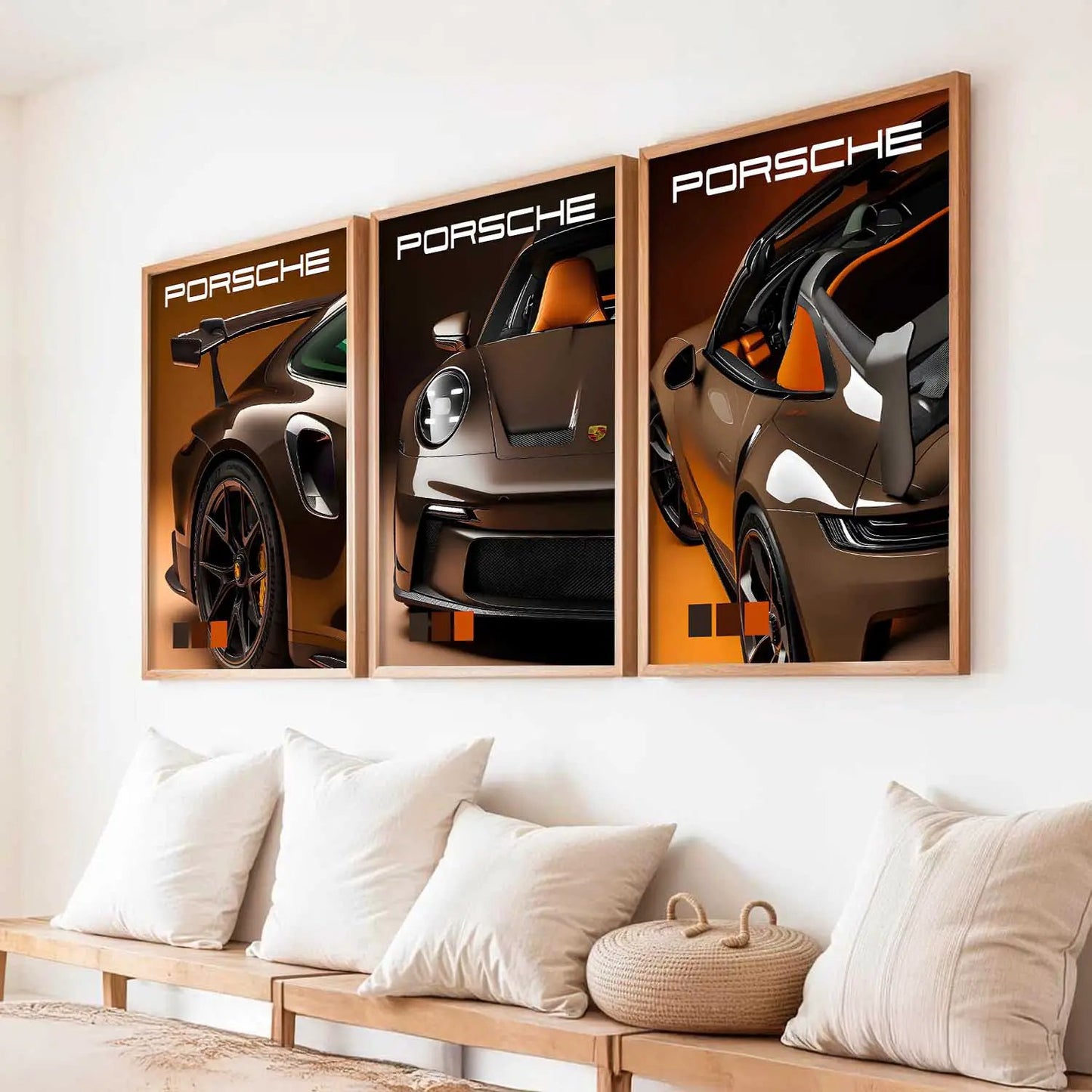 Big Porsche Car Wall Art Paintings for Living Room Bedroom