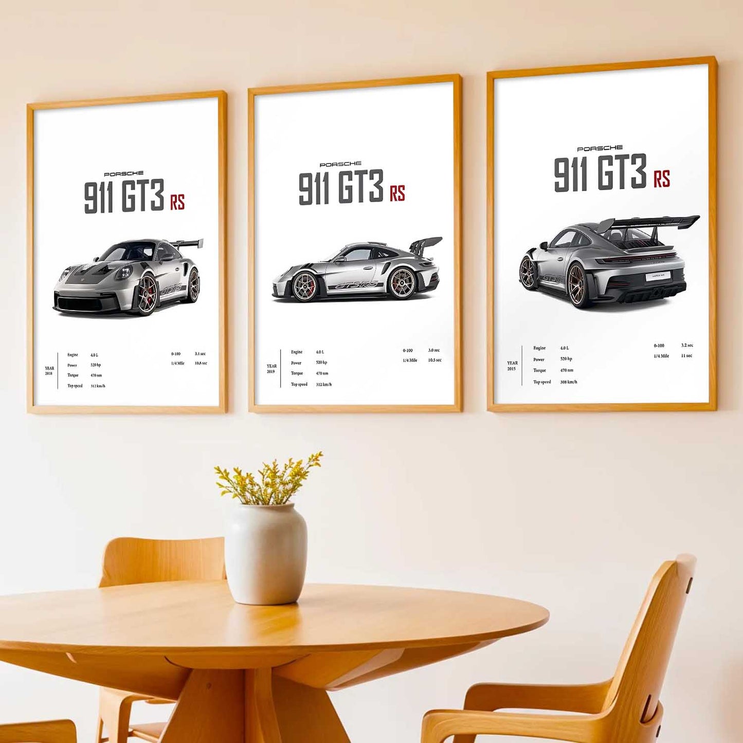 Big Porsche Cars Wall Art Paintings for Living Room Bedroom