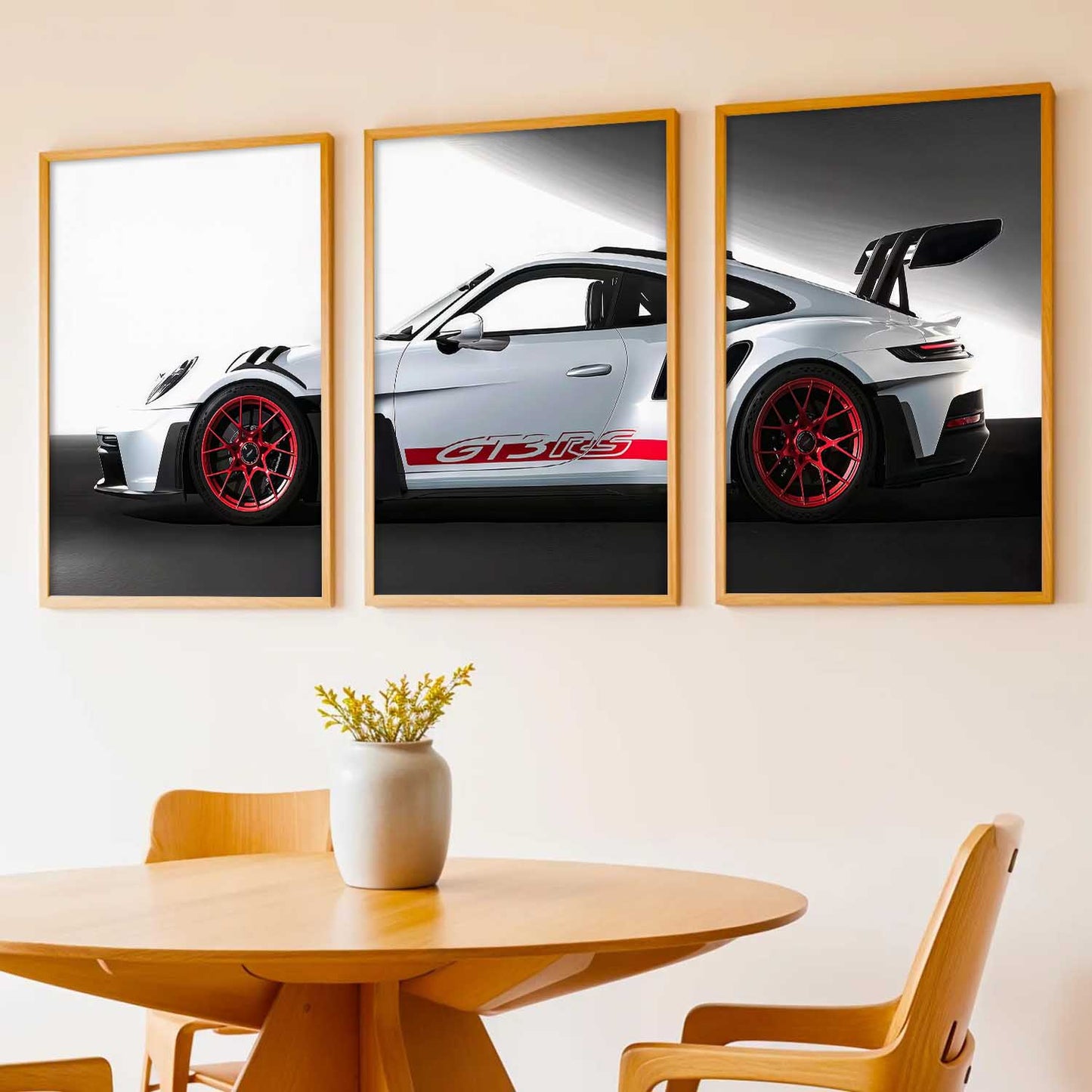 Big Porsche 911 GT3RS Car Wall Art Paintings for Living Room Bedroom