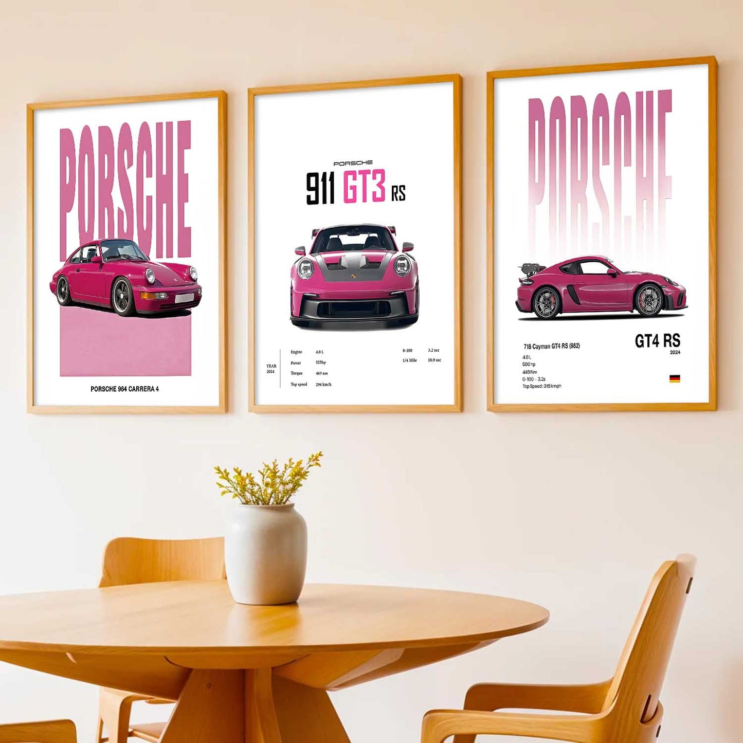 Big Porsche 911 Car Wall Art Paintings for Living Room Bedroom