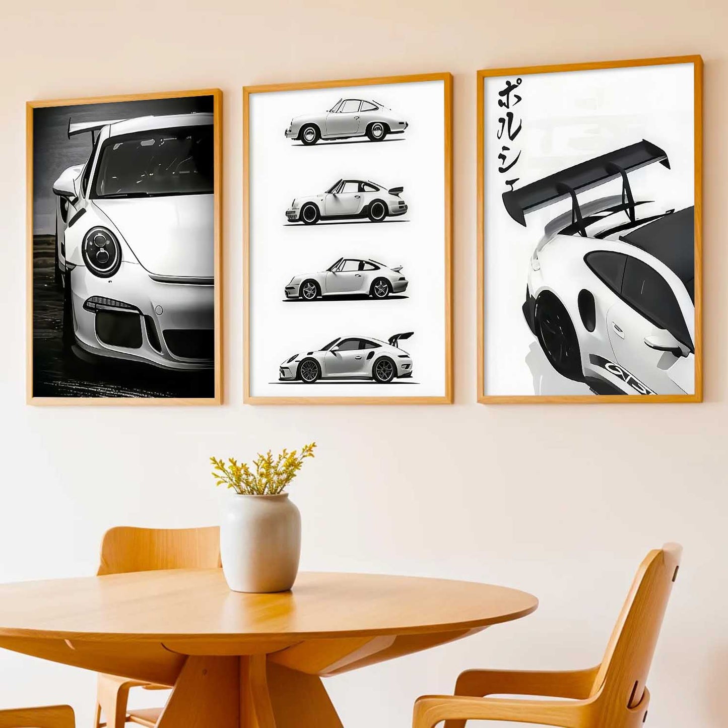 Big Porsche 911 GT3RS Cars Wall Art Paintings for Living Room Bedroom
