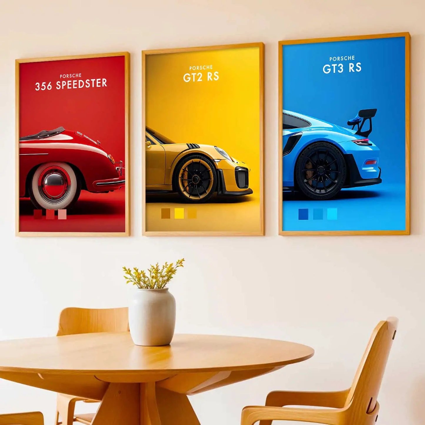 Big Porsche GT3RS Cars Wall Art Paintings for Living Room Bedroom