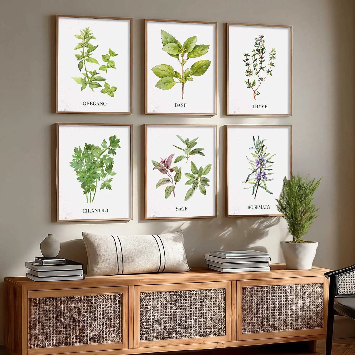 Restaurant Theme Framed Posters for Restaurant Kitchen Dinning Room Cafe Wall Decor Set of 6