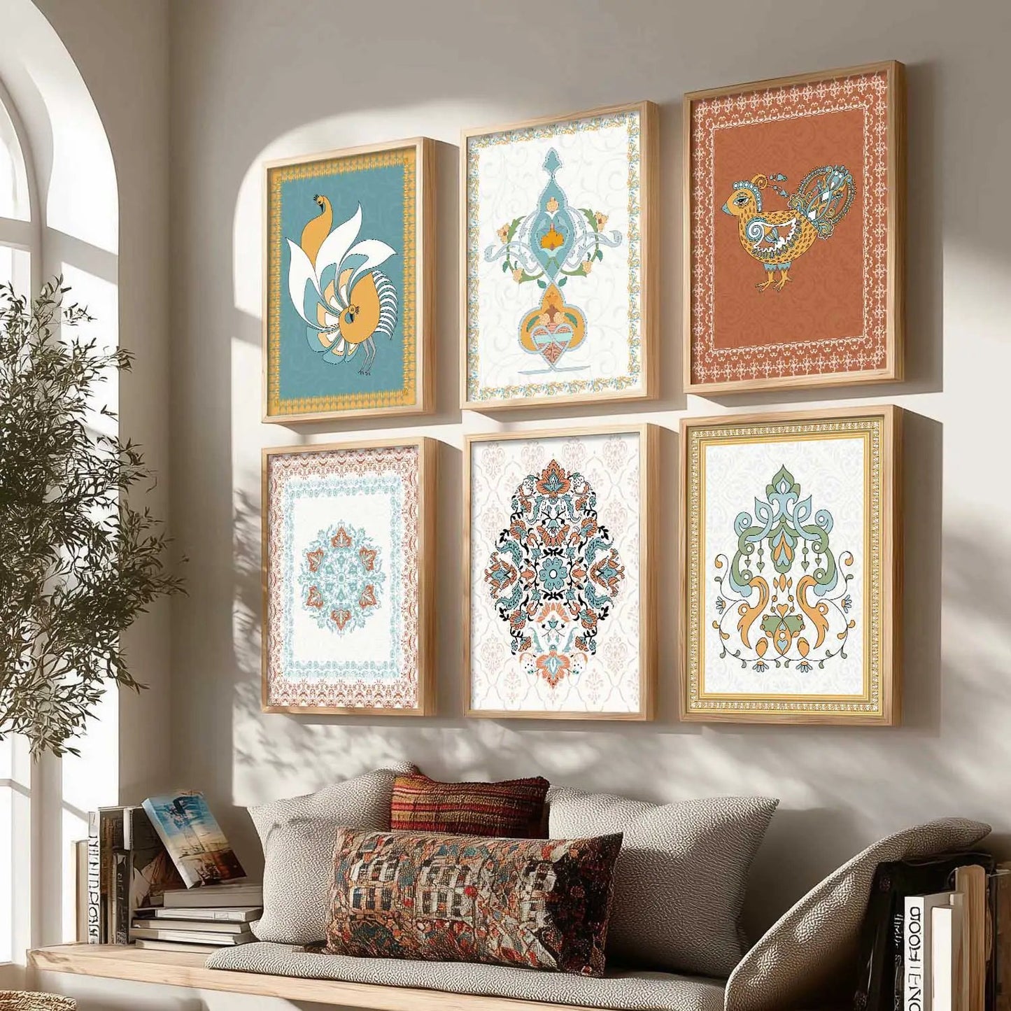 Gond Wall Art Prints with Frame for Wall Decor