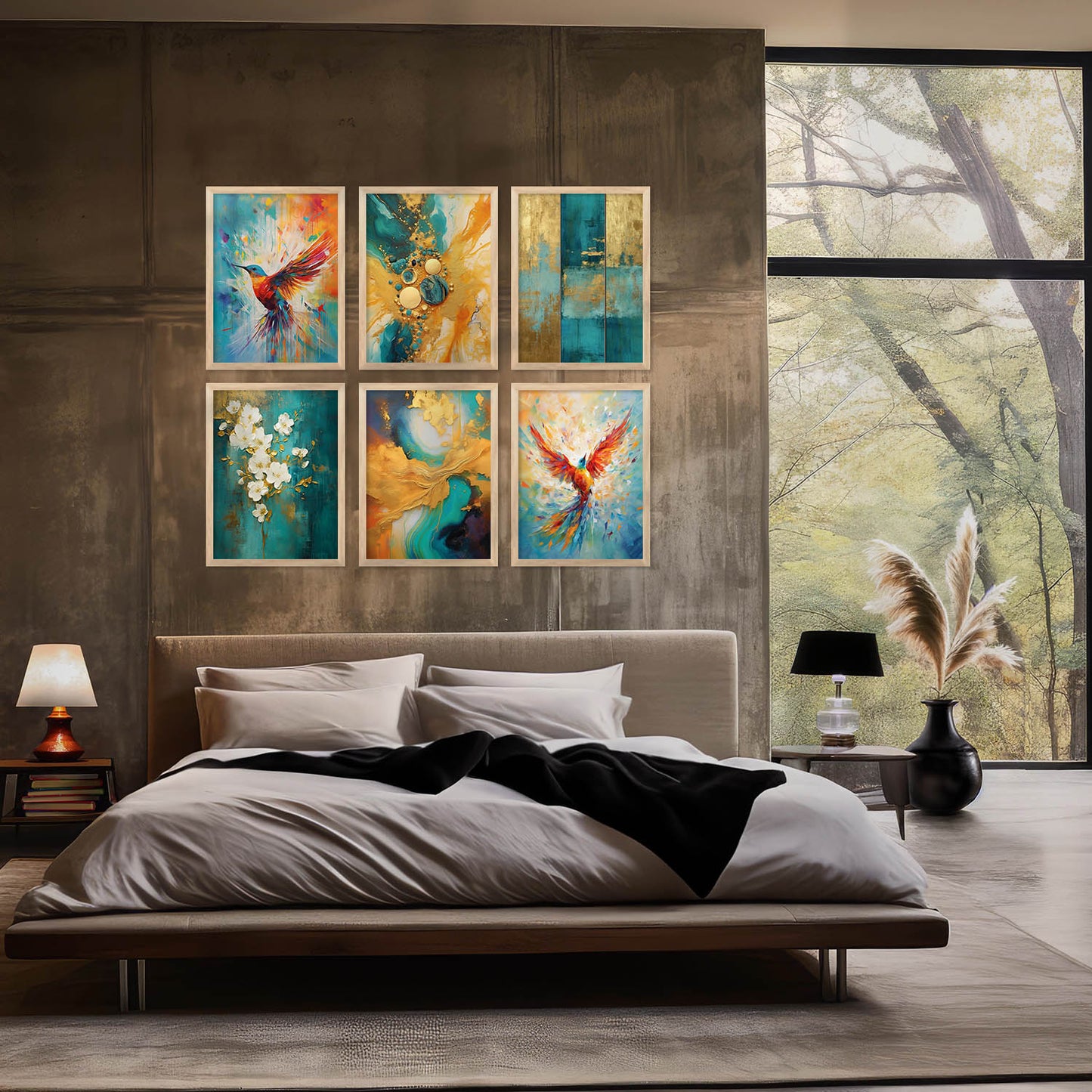 Nature Inspired Framed Art Posters for Home and Office Wall Decor