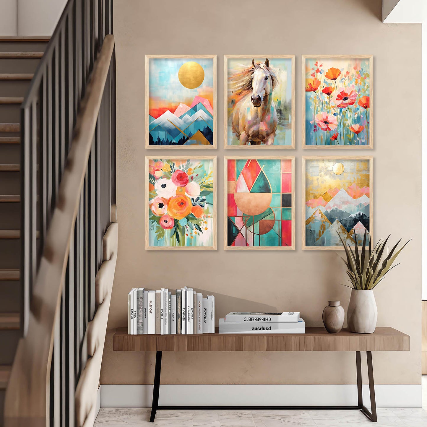 Nature Inspired Framed Art Posters for Home and Office Wall Decor