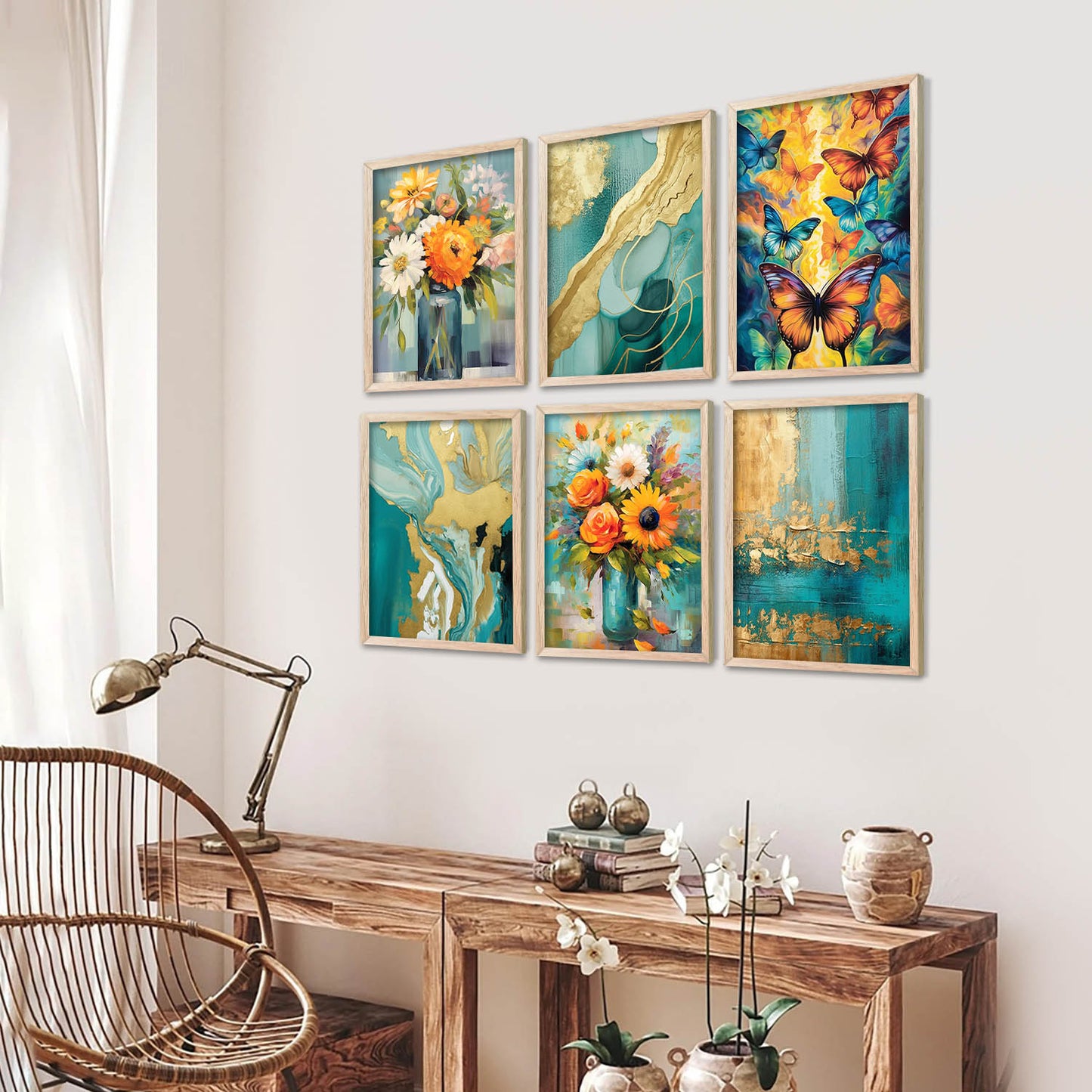 Nature Inspired Framed Art Posters for Home and Office Wall Decor