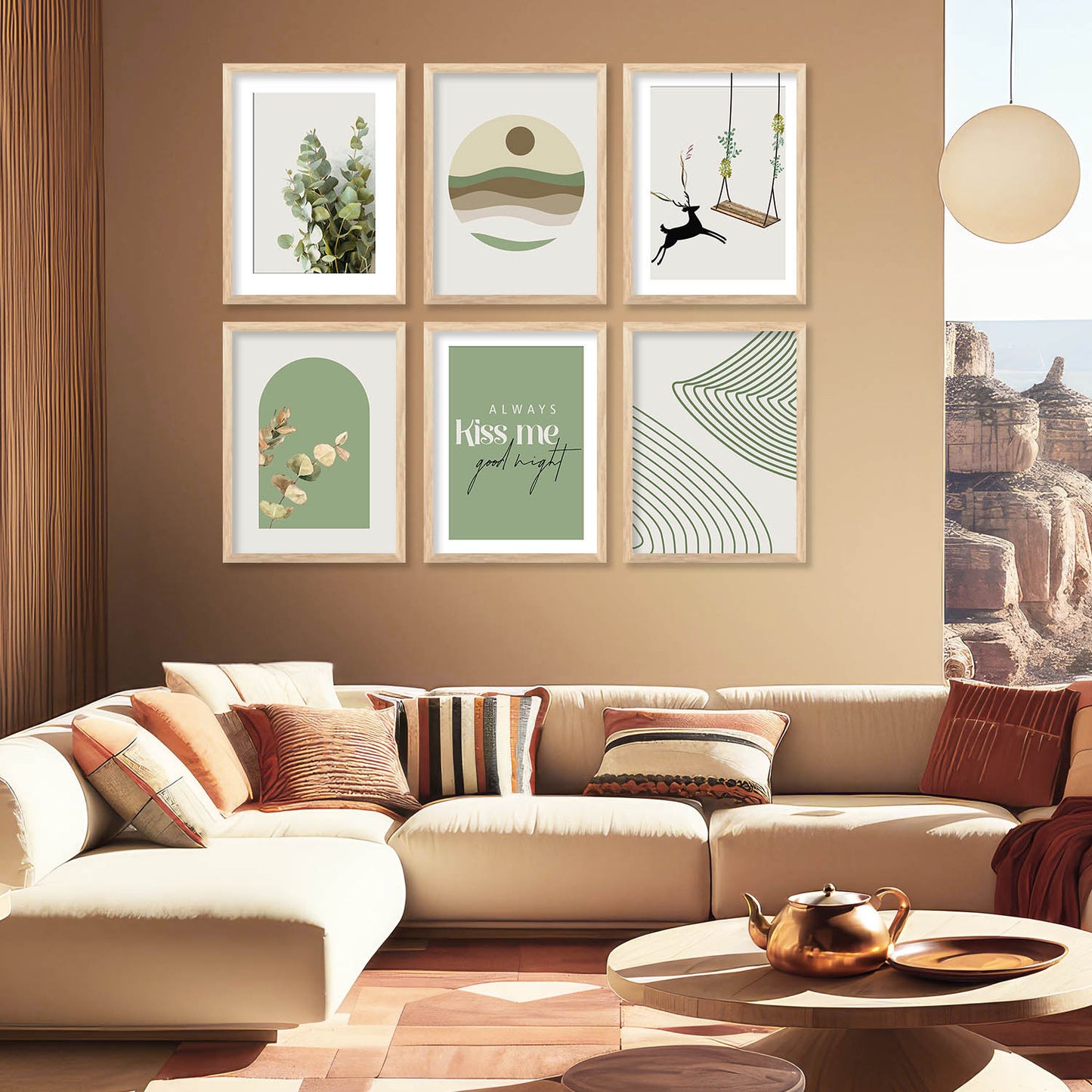 Nature Inspired Framed Art Posters for Home and Office Wall Decor