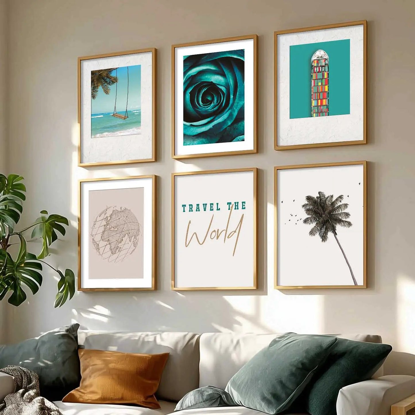 Travel Wall Art Poster With Frame For Home And Wall Decor