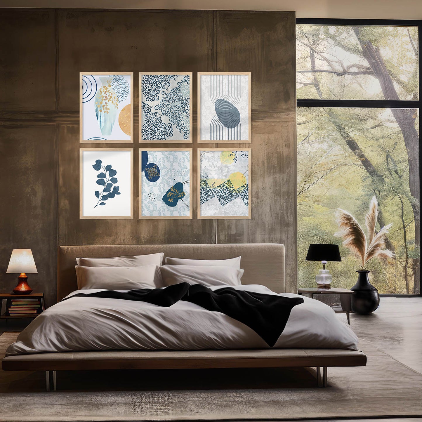 Boho Wall Art Poster With Frame For Home And Wall Decor