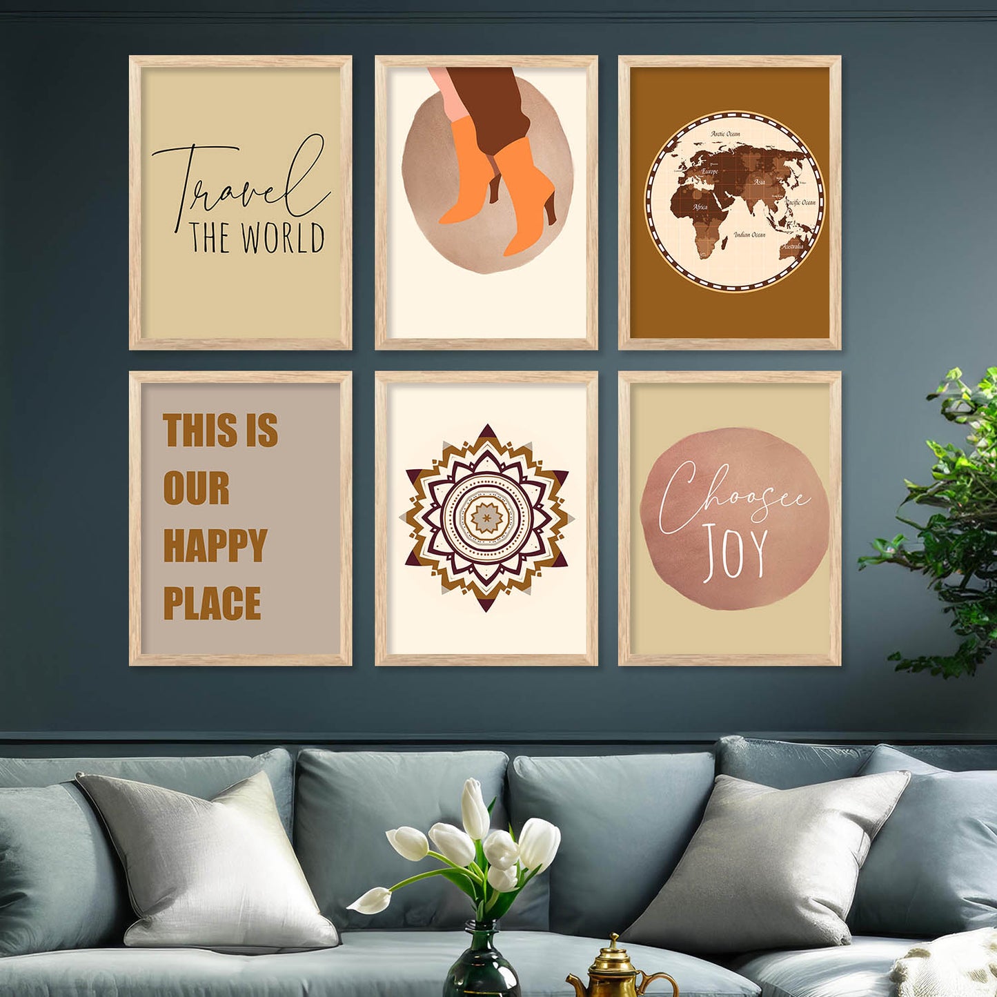 Travel Wall Art Poster With Frame For Home And Wall Decor