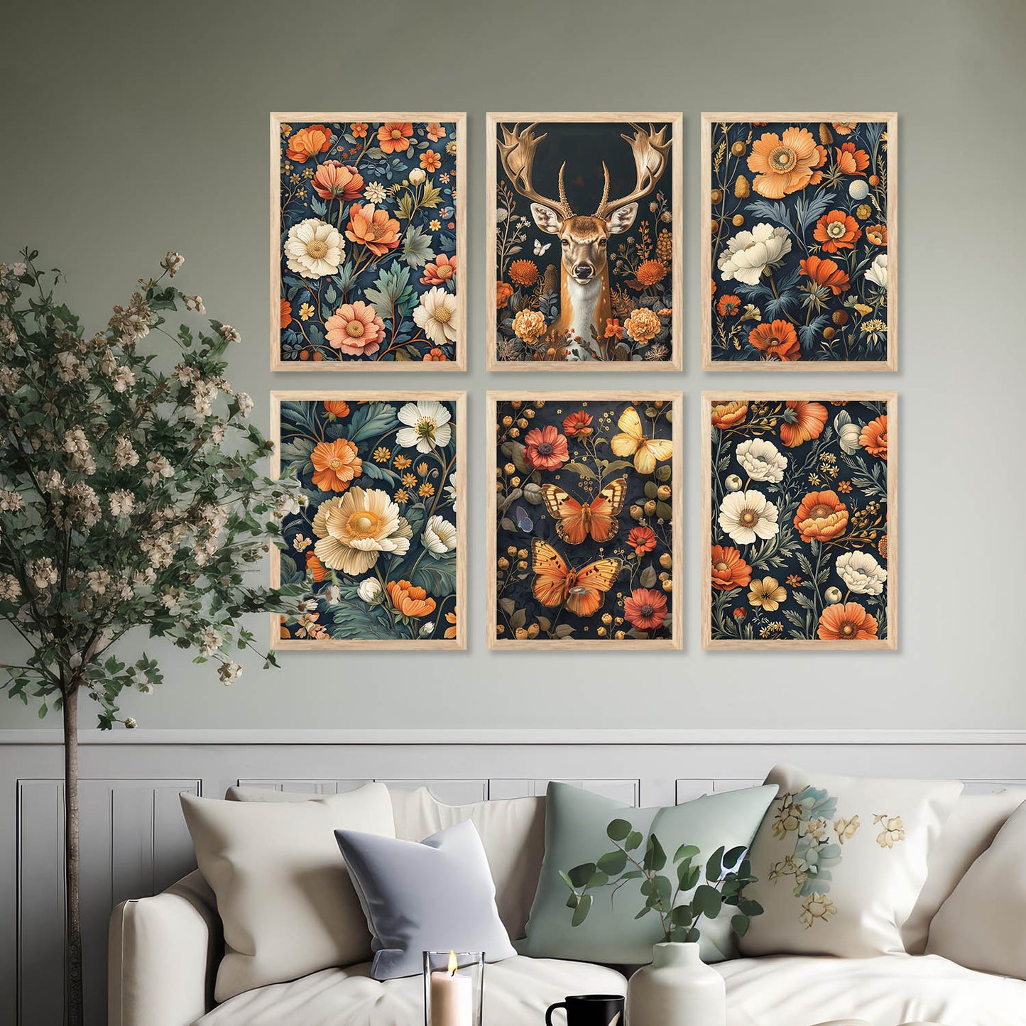 Floral Wall Art Home Décor For Living Room Office Home Hanging