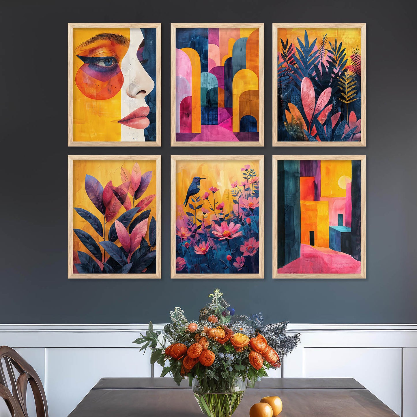 Floral Wall Art Home Décor For Living Room Office Home Hanging