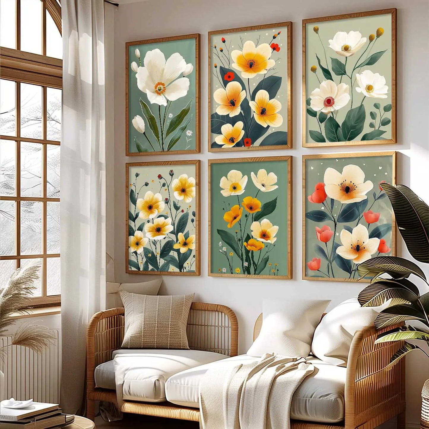 Floral Wall Art Home Décor For Living Room Office Home Hanging