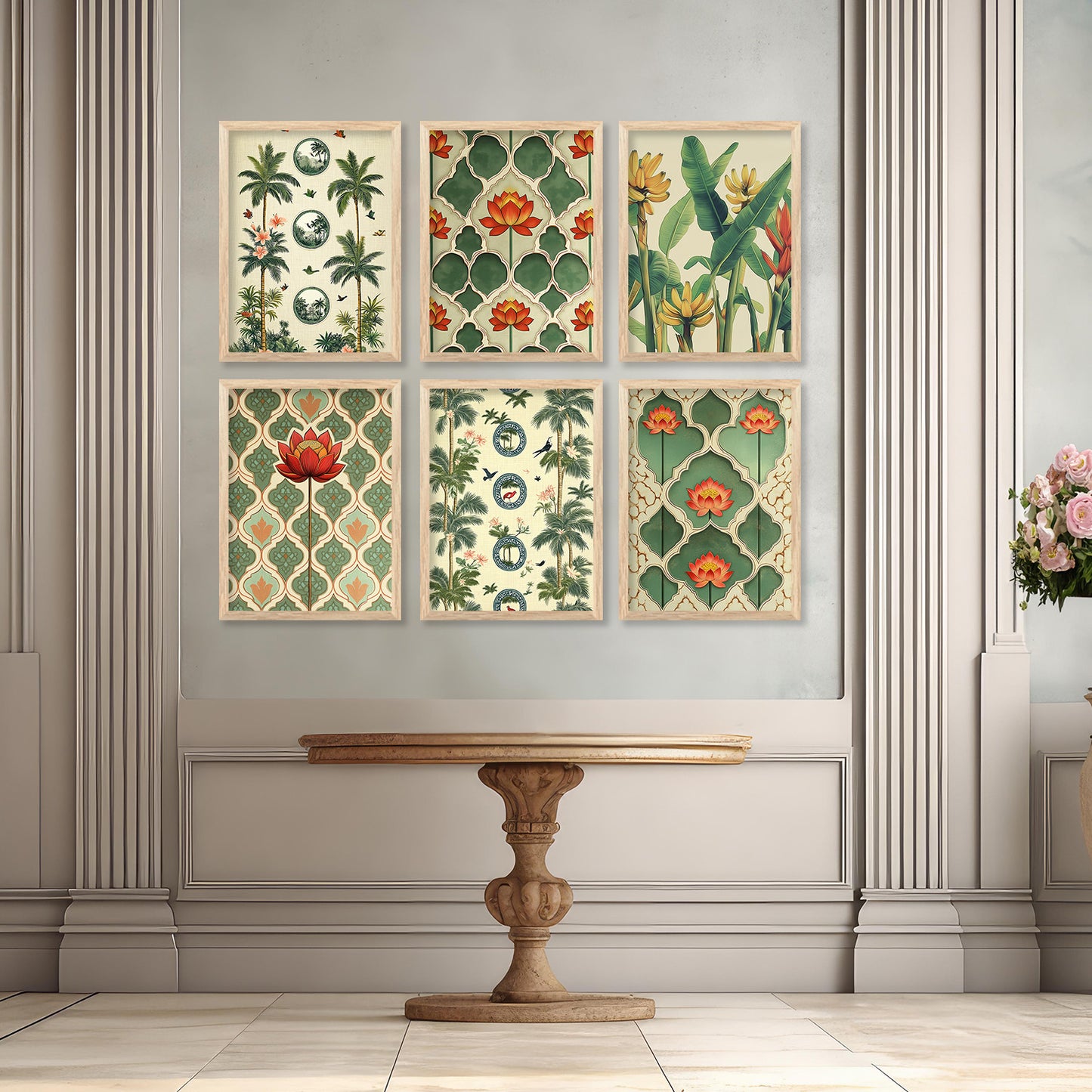 Traditional Wall Art Paintings with Frame for Wall Decor