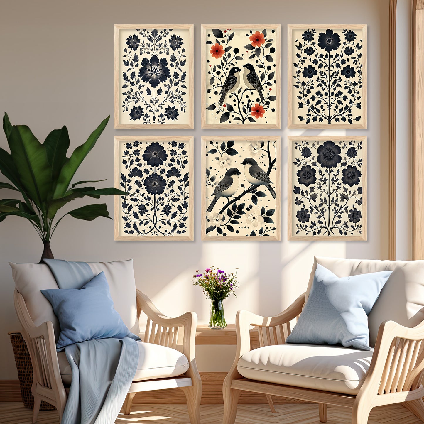 Traditionali Wall Art Prints with Frame for Wall Decor