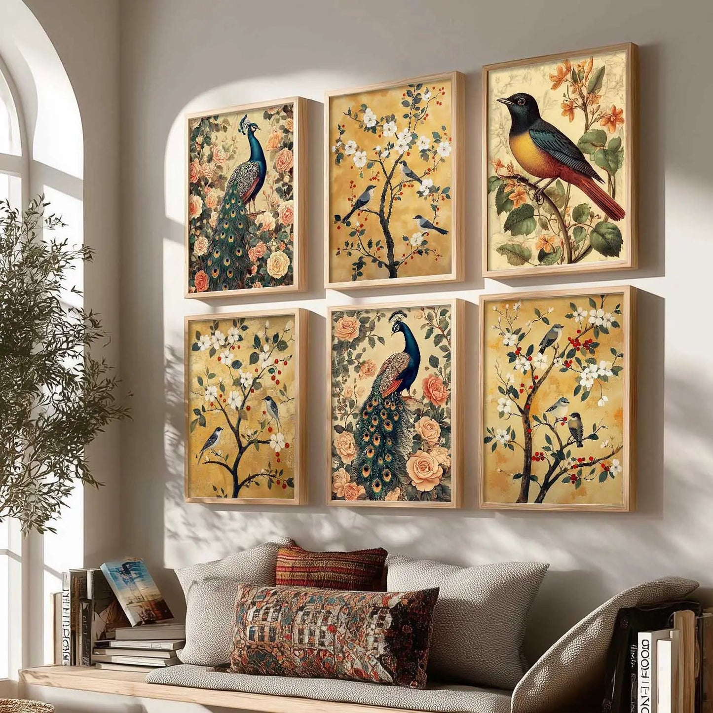 Traditional Wall Art Paintings with Frame for Wall Decor