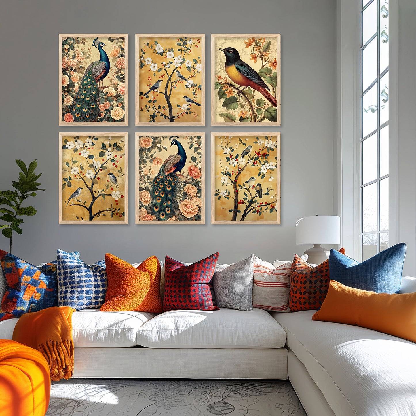 Traditional Wall Art Paintings with Frame for Wall Decor