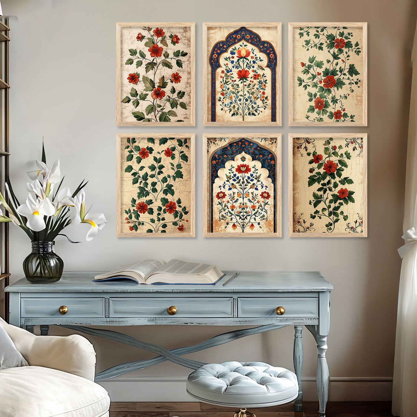 Floral Wall Art Paintings with Frame for Wall Decor