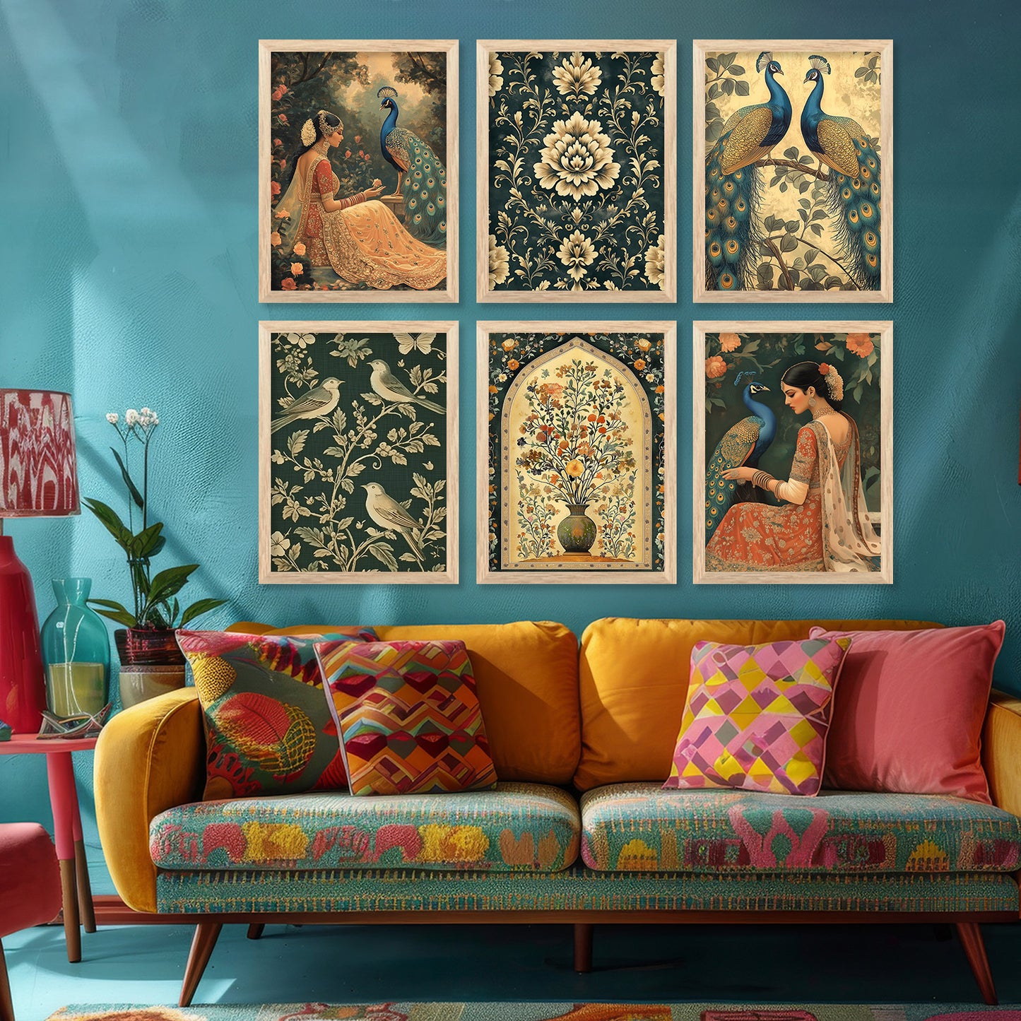 Madhubani Wall Art Paintings with Frame for Wall Decor