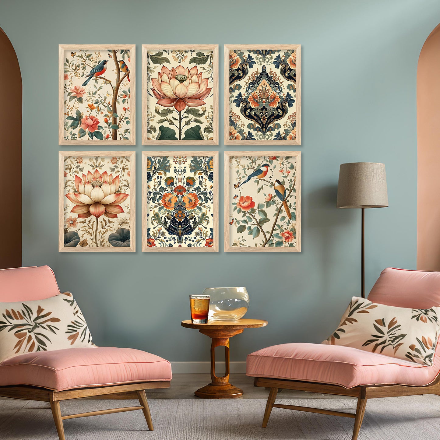 Traditional Wall Art Paintings with Frame for Wall Decor