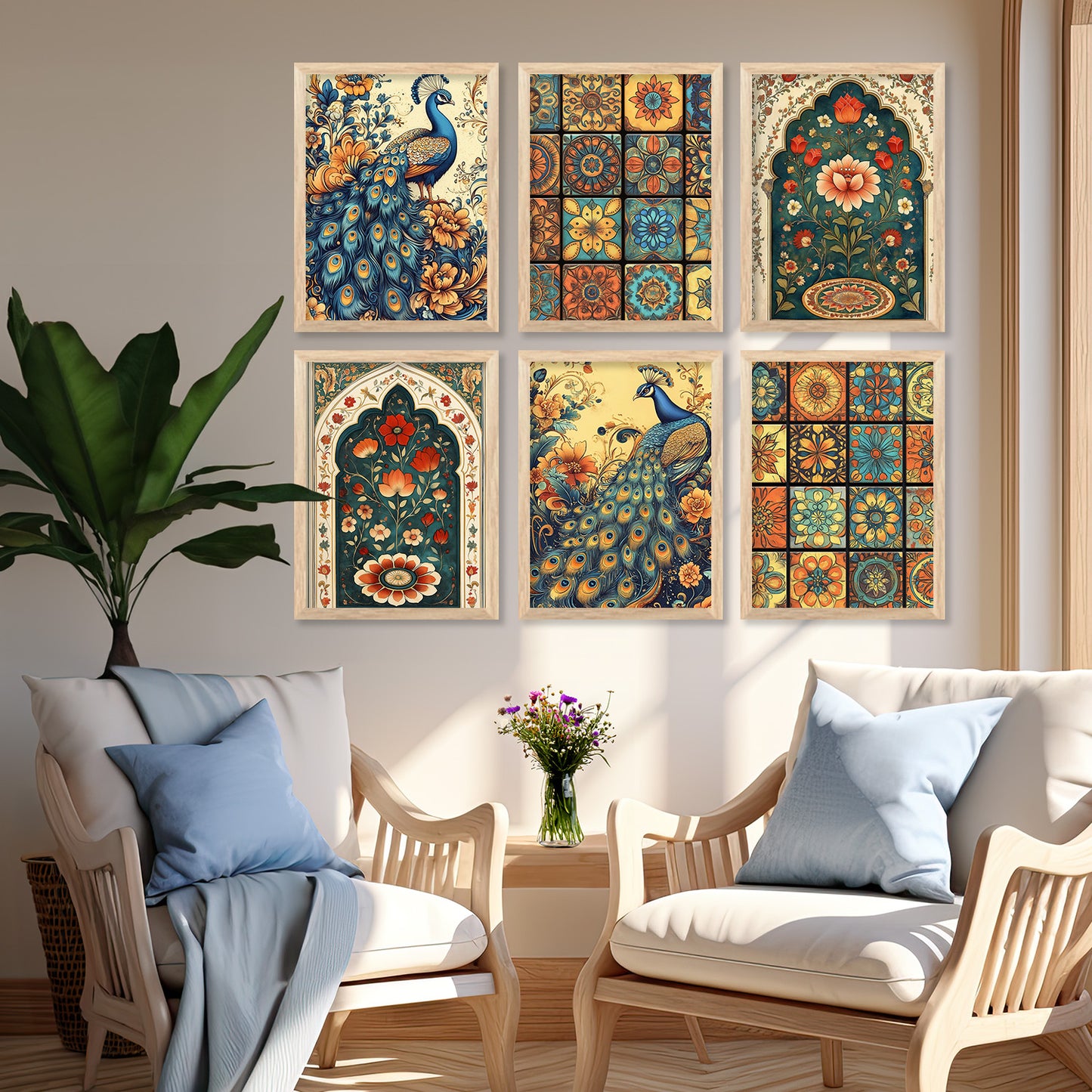 Madhubani Wall Art Paintings with Frame for Wall Decor