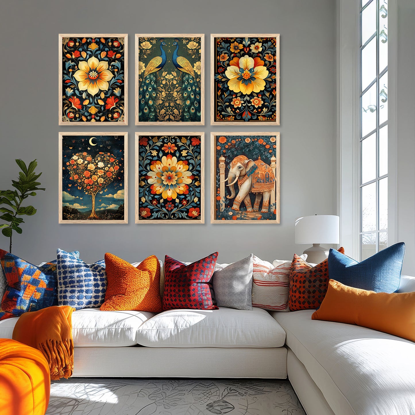 Madhubani Wall Art Paintings with Frame for Wall Decor