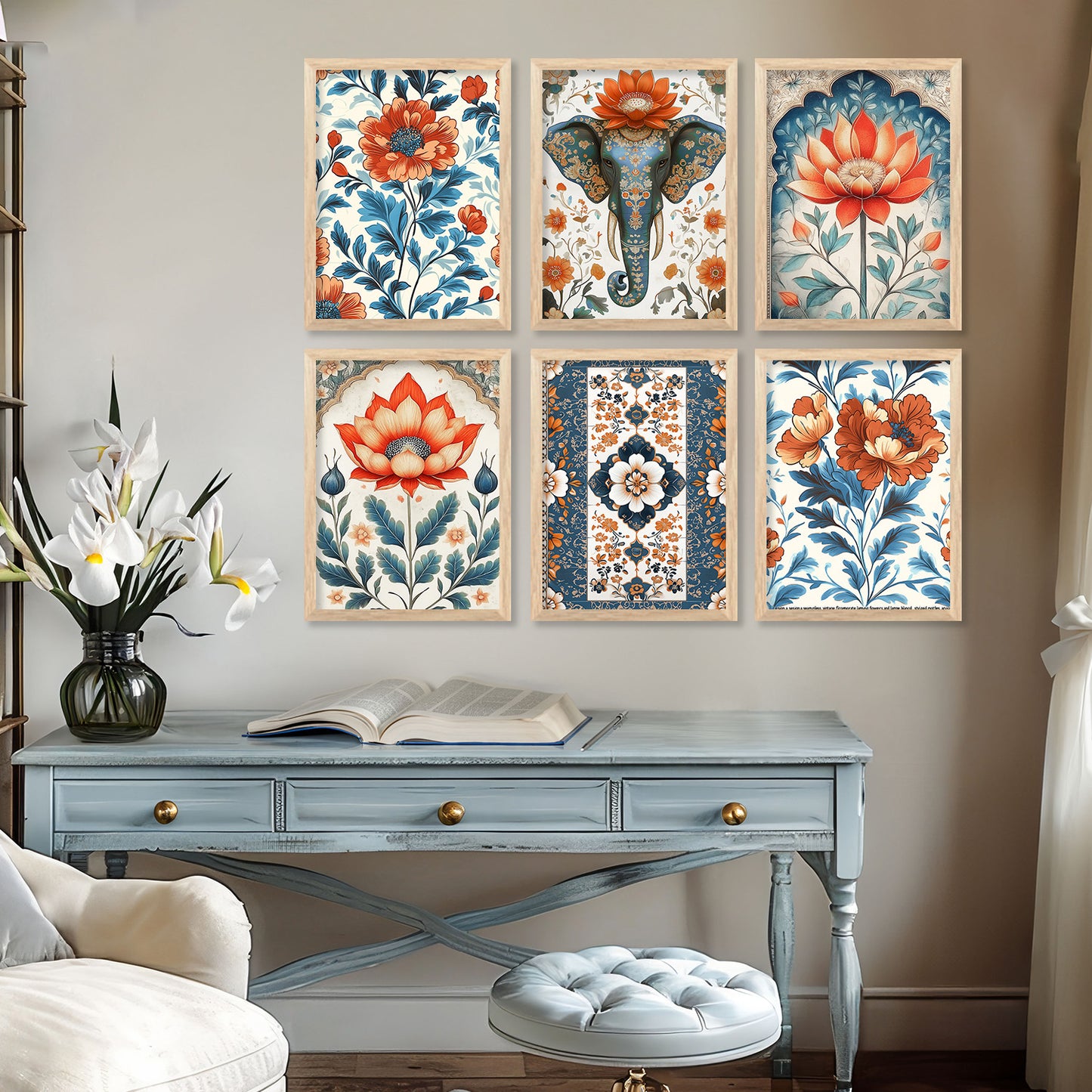 Traditional Wall Art Paintings with Frame for Wall Decor