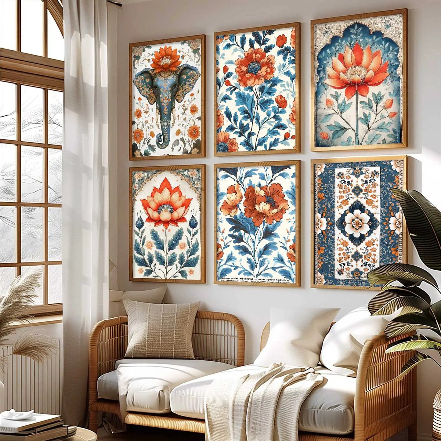 Traditional Wall Art Paintings with Frame for Wall Decor