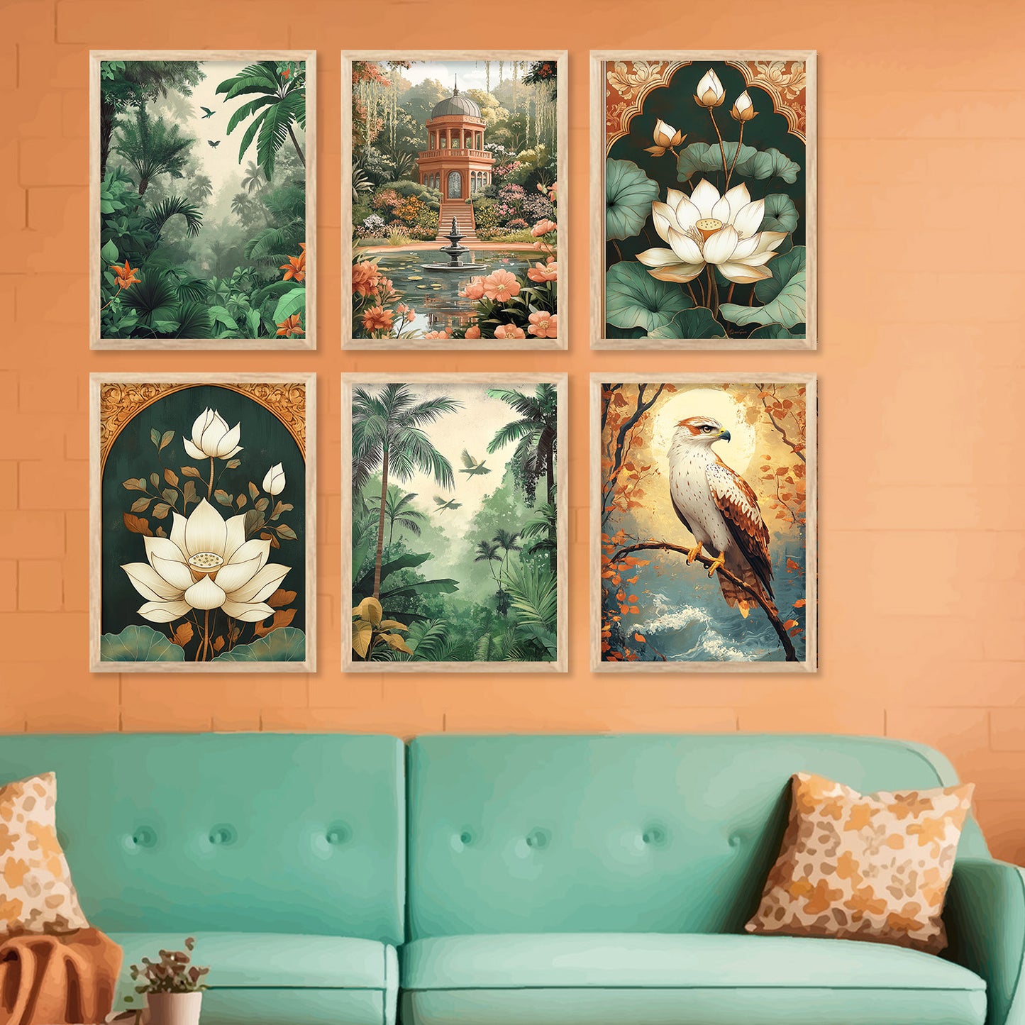 Nature Wall Art Paintings with Frame for Wall Decor