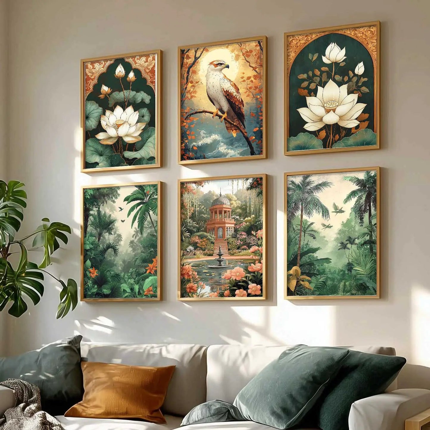 Nature Wall Art Paintings with Frame for Wall Decor