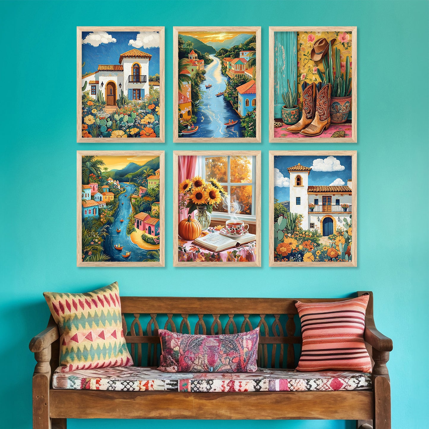 Traditional Wall Art Paintings with Frame for Wall Decor